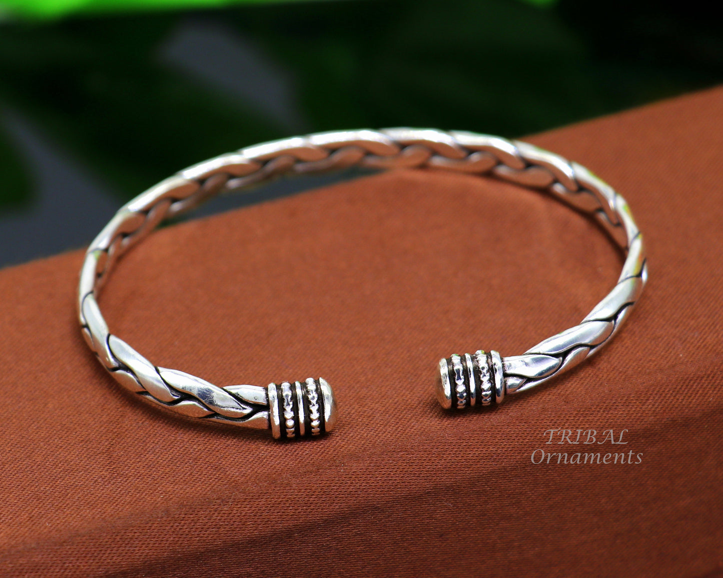 925 sterling silver cuff bracelet kada, amazing unisex vintage style handmade daily use ethnic bangles  kada cuff130 - TRIBAL ORNAMENTS