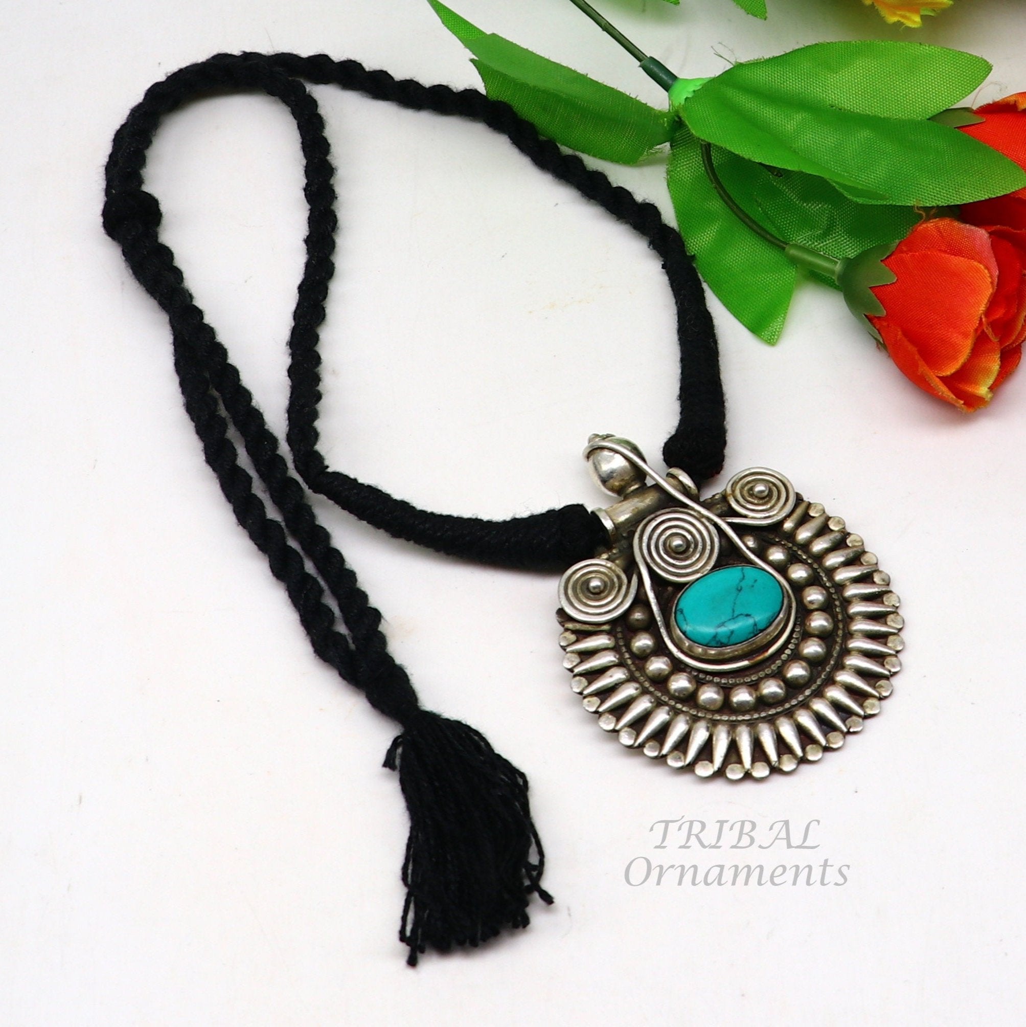 Stunning 925 Sterling newest Turquoise Necklace