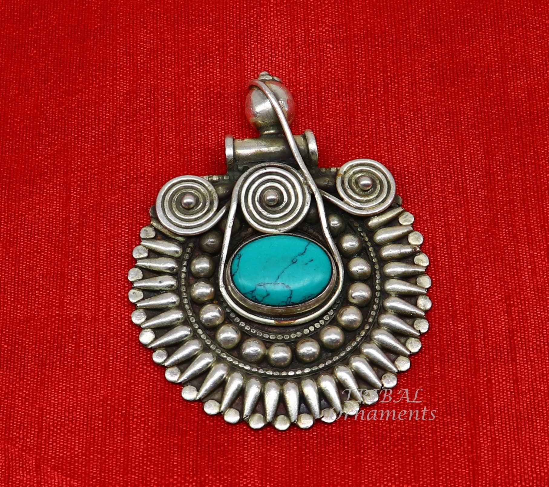 Stunning 925 Sterling Silver outlet Turquoise Necklace