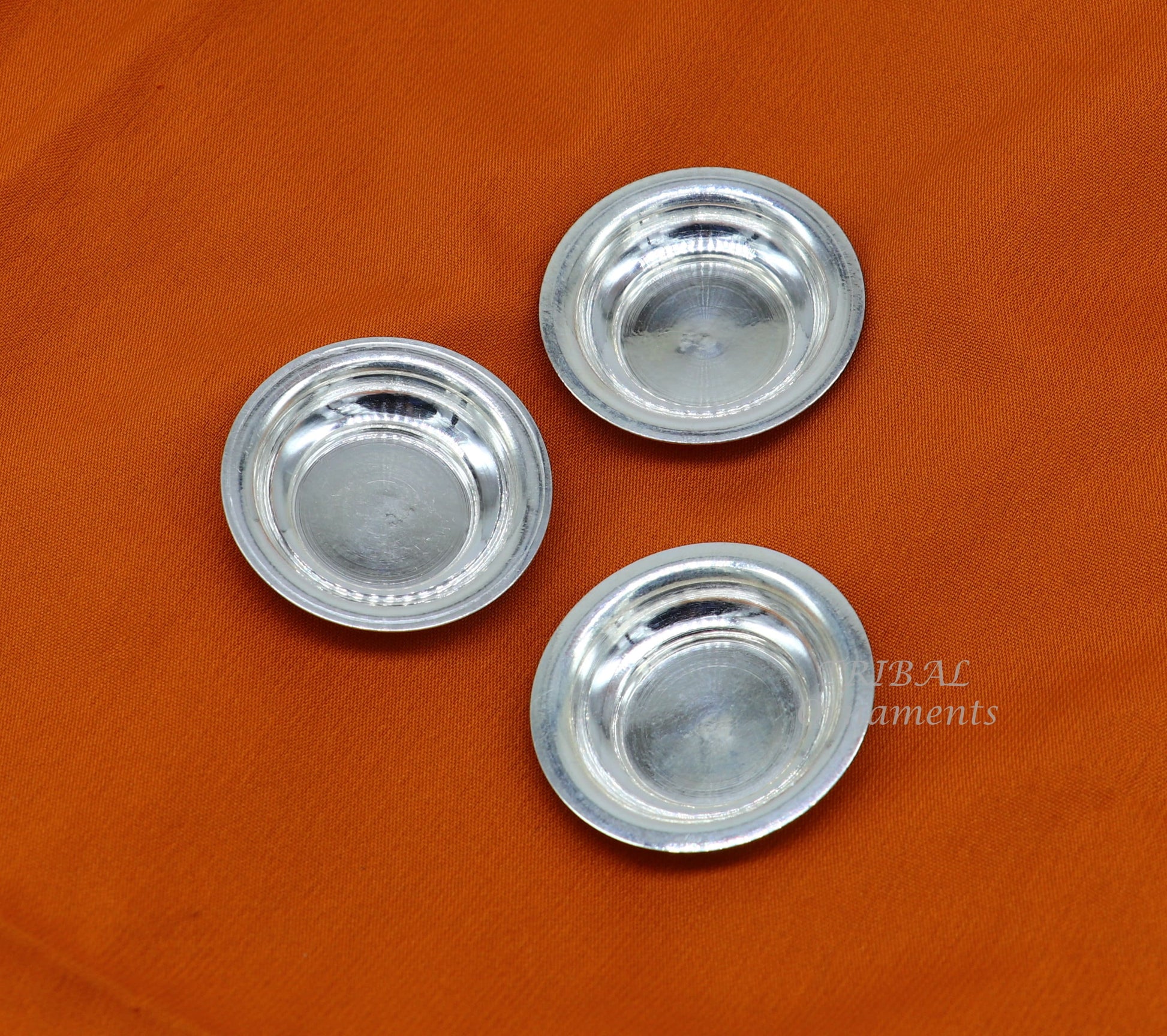 925 silver handmade silver small plate or Tilak bowl , best small tiny plate for saffron sandal or kumkum  tilak dani su896 - TRIBAL ORNAMENTS
