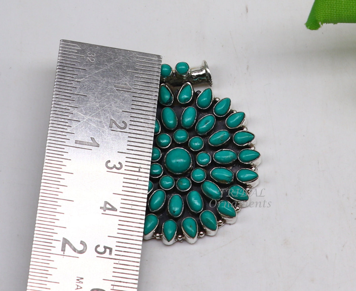Vintage antique design handmade 925 sterling silver fabulous turquoise stone pendant wedding women's ethnic tribal jewelry nsp528 - TRIBAL ORNAMENTS