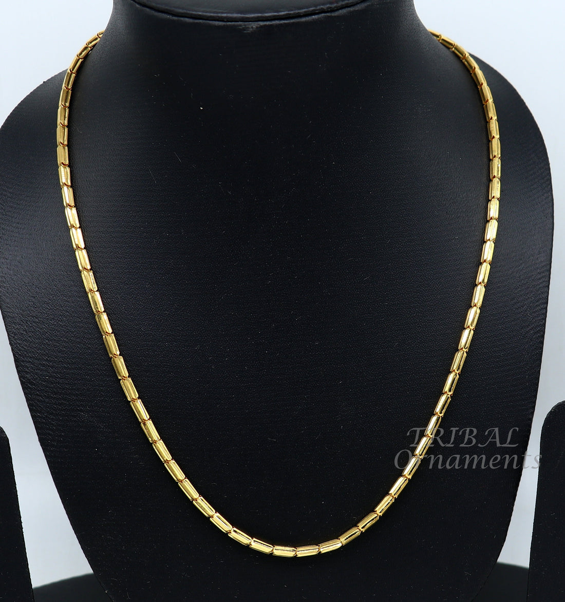 18kt ct yellow gold handmade amazing unique style baht chain all sizes necklace unisex jewelry, best gifting jewelry ch564 - TRIBAL ORNAMENTS