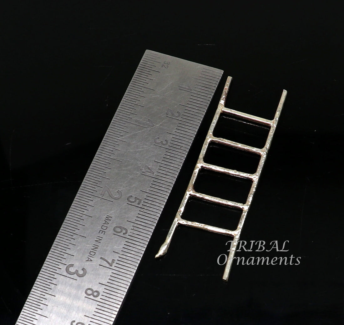 2.5 inches long 925 sterling silver handmade ladder 5 steps silver stair, amazing silver puja article silver utensils su902 - TRIBAL ORNAMENTS