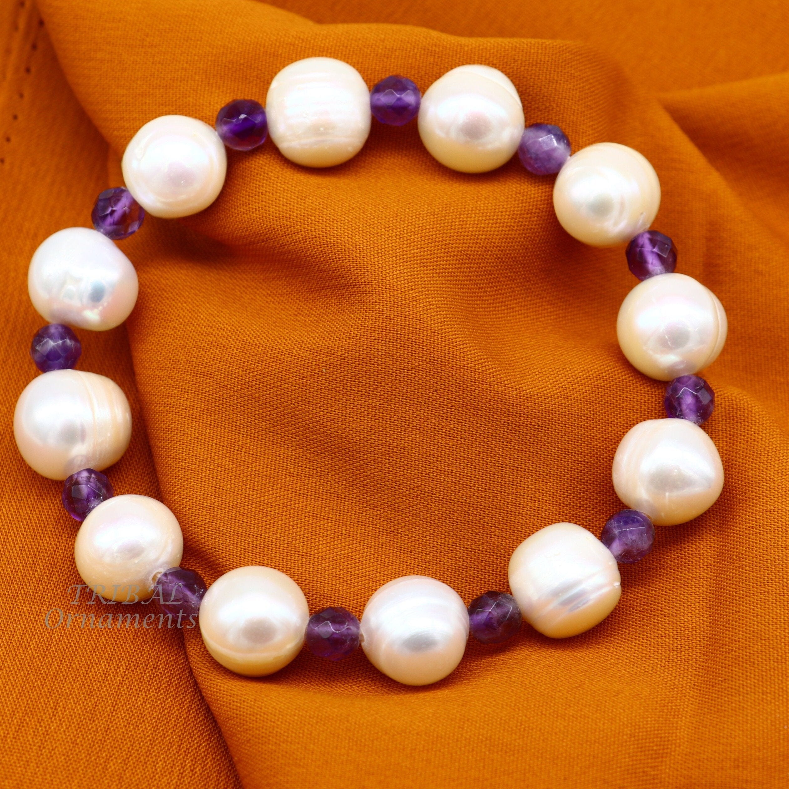 154carat 11mm fresh water pearl adjustable bracelet for both men s
