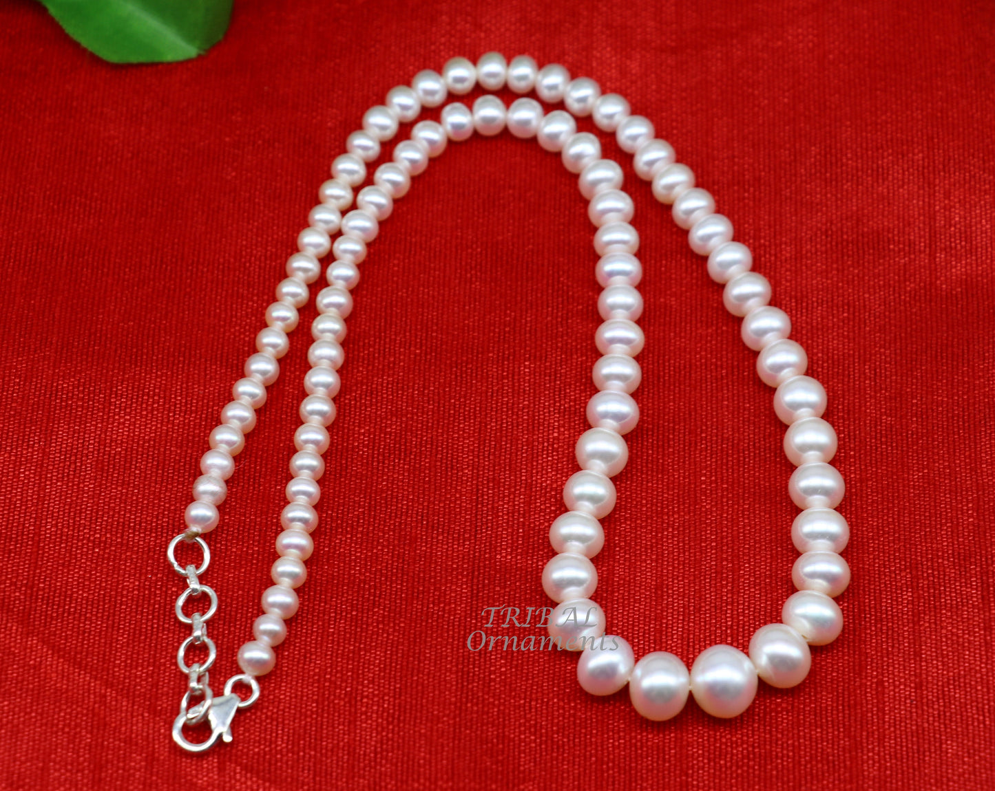 119carats fresh water pearl 4 to 9mm single line layer string necklace set gorgeous wedding or daily use necklace jewelry belly dance pnec04 - TRIBAL ORNAMENTS