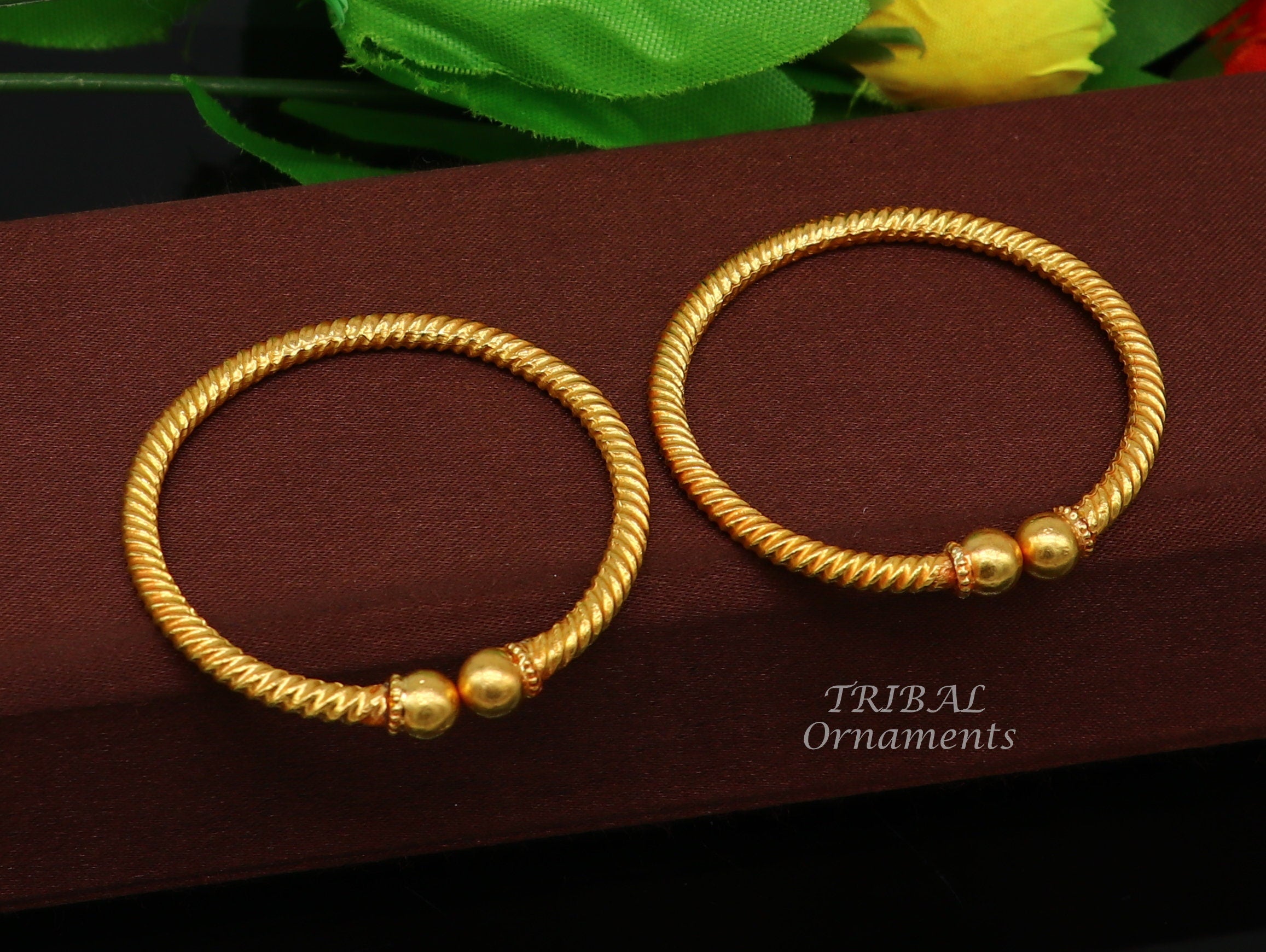 Showroom of Handmade 22k gold baby bracelet | Jewelxy - 240128