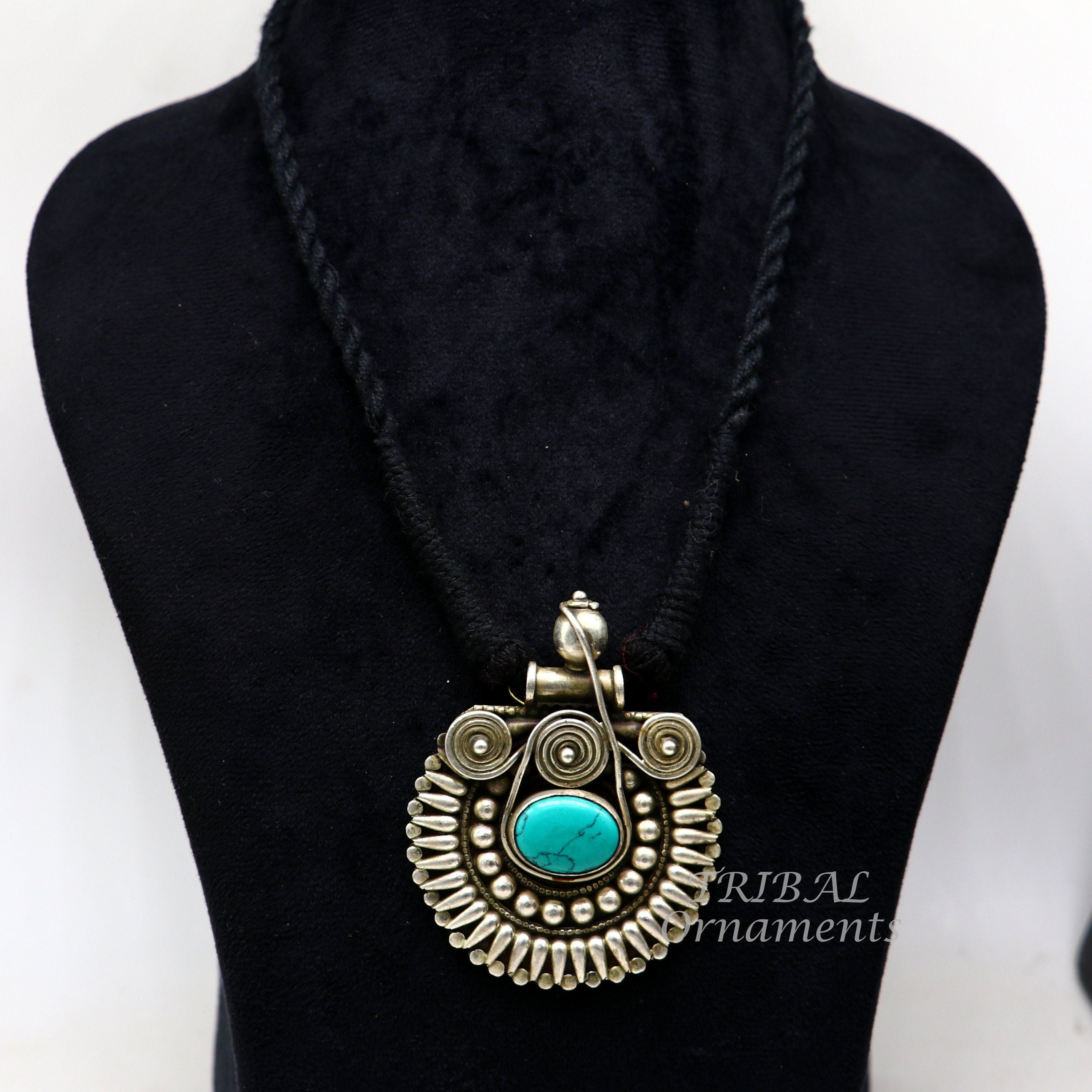 On sale Stunning 925 Sterling Silver Turquoise Necklace