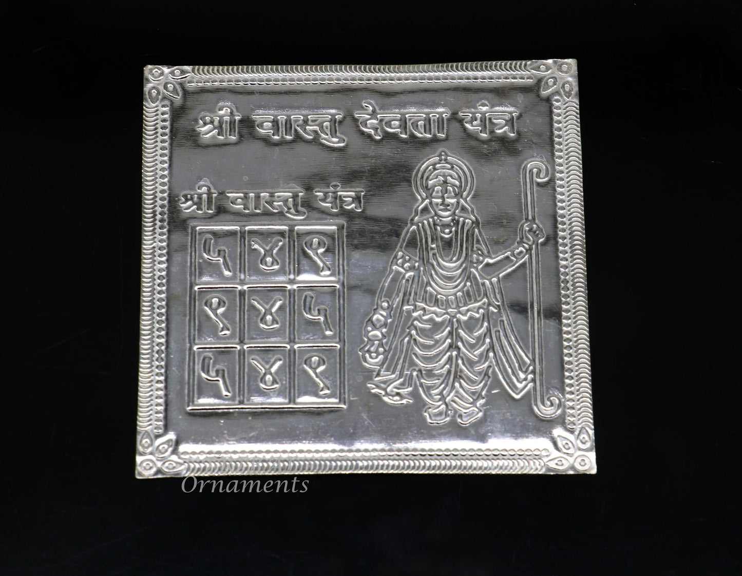 925 sterling silver handmade Shree Vastu Yantra, best for your home,Silver vastu yantram puja article from india su885 - TRIBAL ORNAMENTS