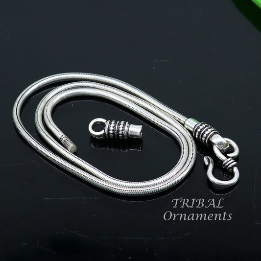 925 Pure Silver Tribal 6MM Small Plain Beads Chain – Joharcart