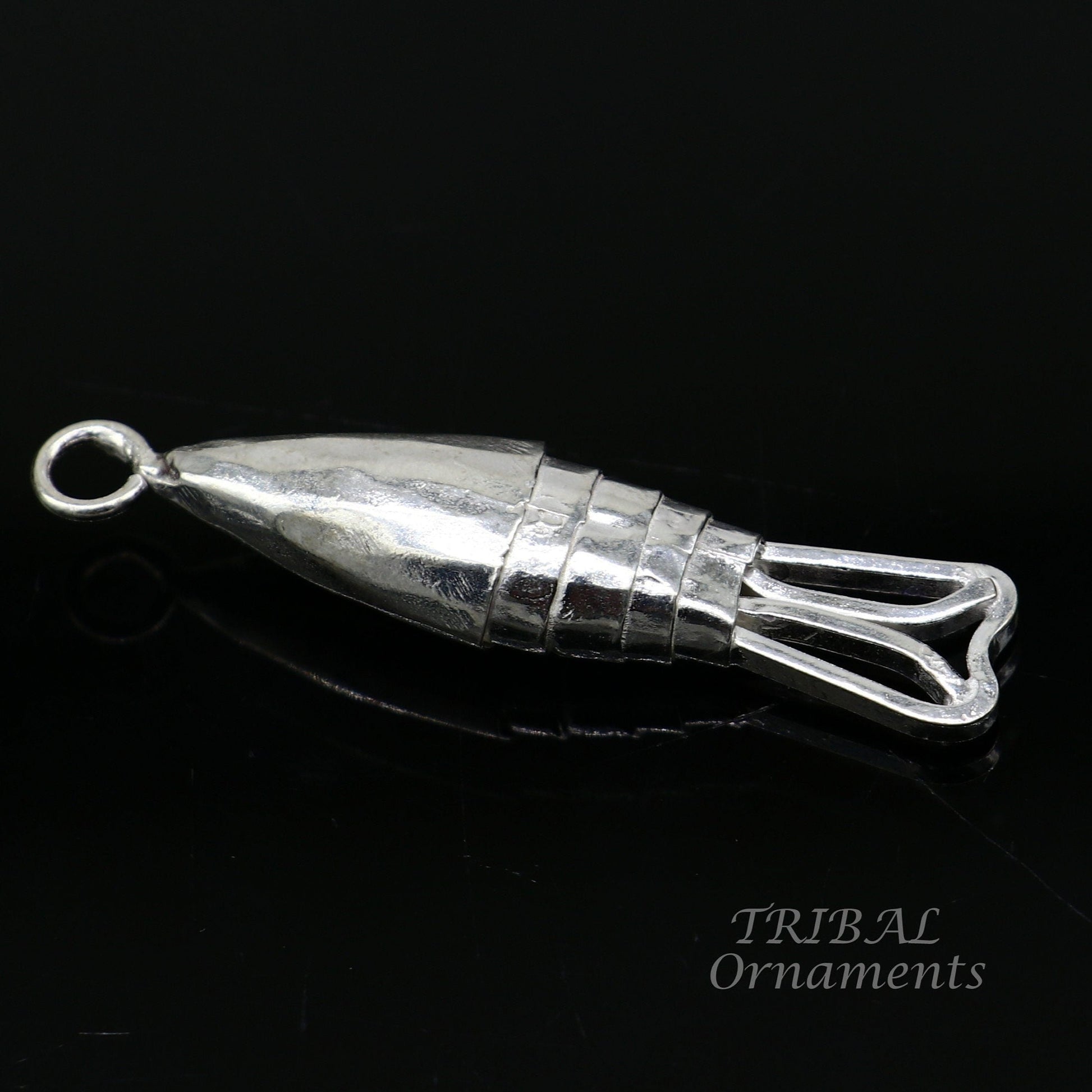 Solid silver handmade silver fish, Lord vishnu avatar Matsya, Silver Puja Fish For Prosperity And Good Luck, best collectible art su910 - TRIBAL ORNAMENTS