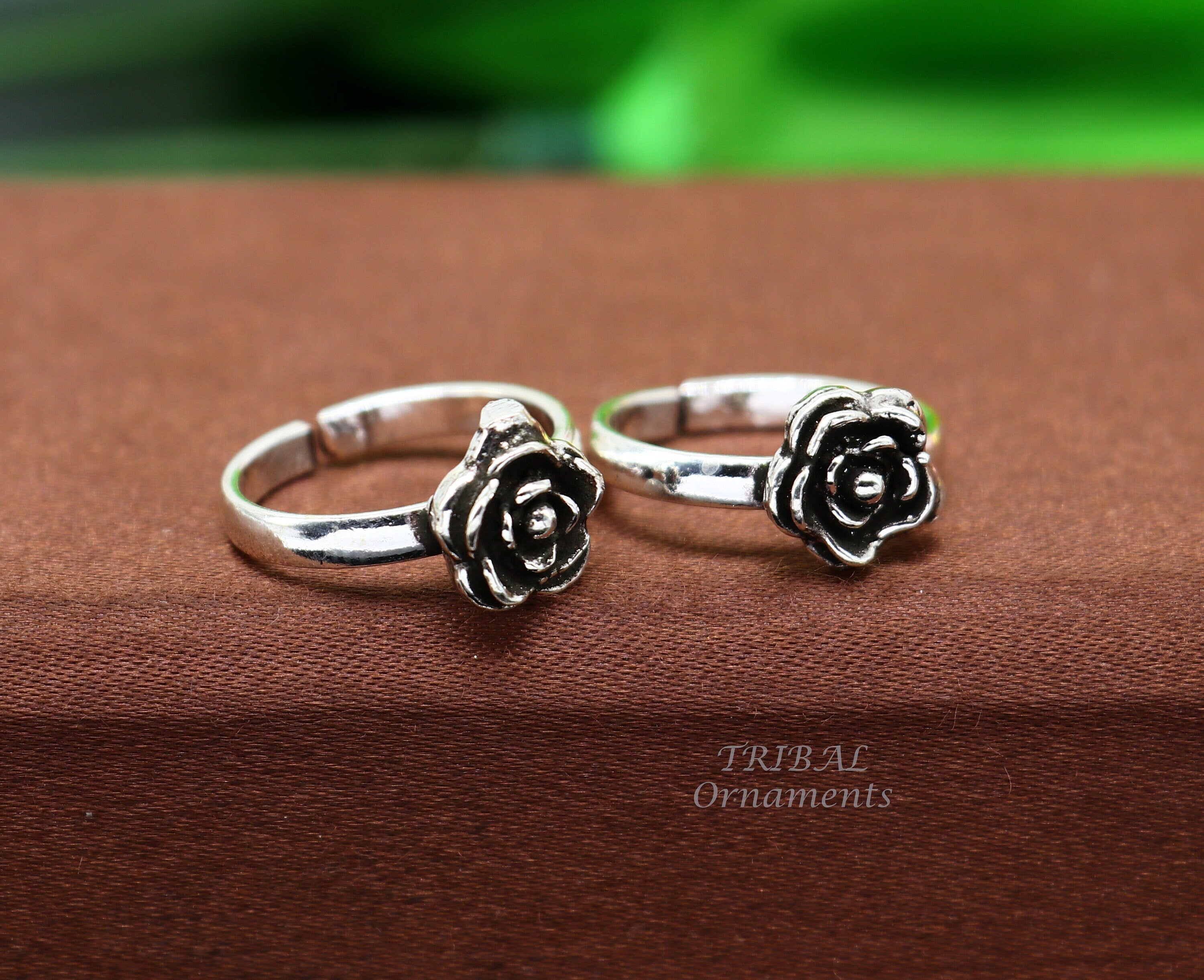 Sterling Silver Rose Quartz Ring(Adjustable) – Trucrystals.in