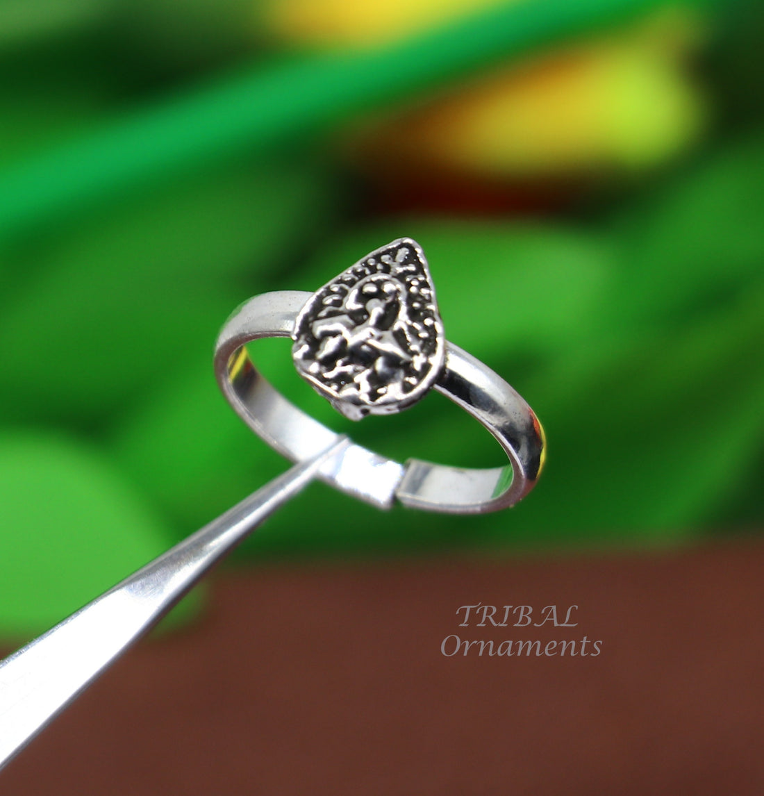 925 sterling silver handmade fabulous peacock design toe ring band tribal belly dance vintage style ethnic jewelry ytr37 - TRIBAL ORNAMENTS