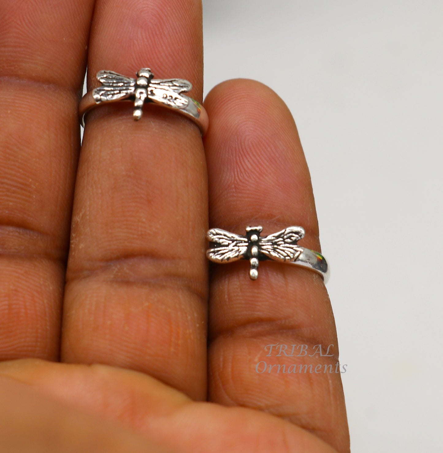 925 sterling silver handmade fabulous butterfly design toe ring band tribal belly dance vintage style ethnic jewelry ytr39 - TRIBAL ORNAMENTS
