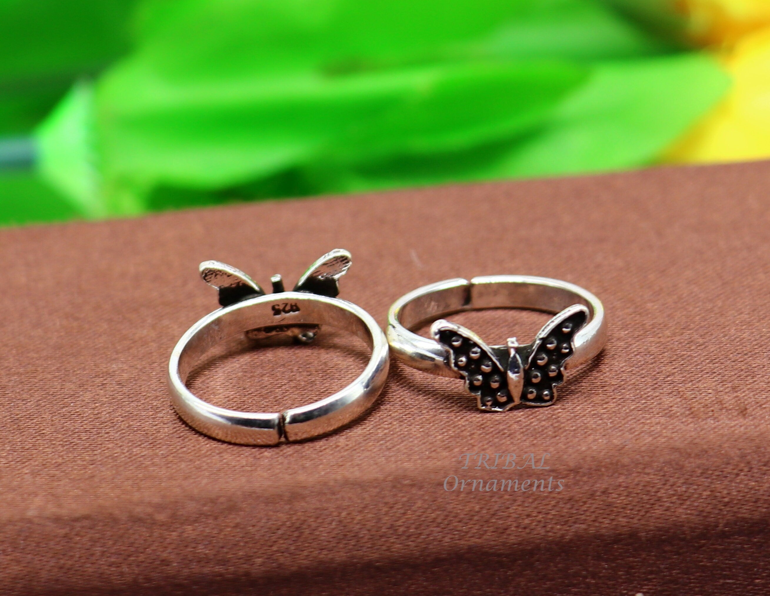 Sterling silver deals butterfly toe ring