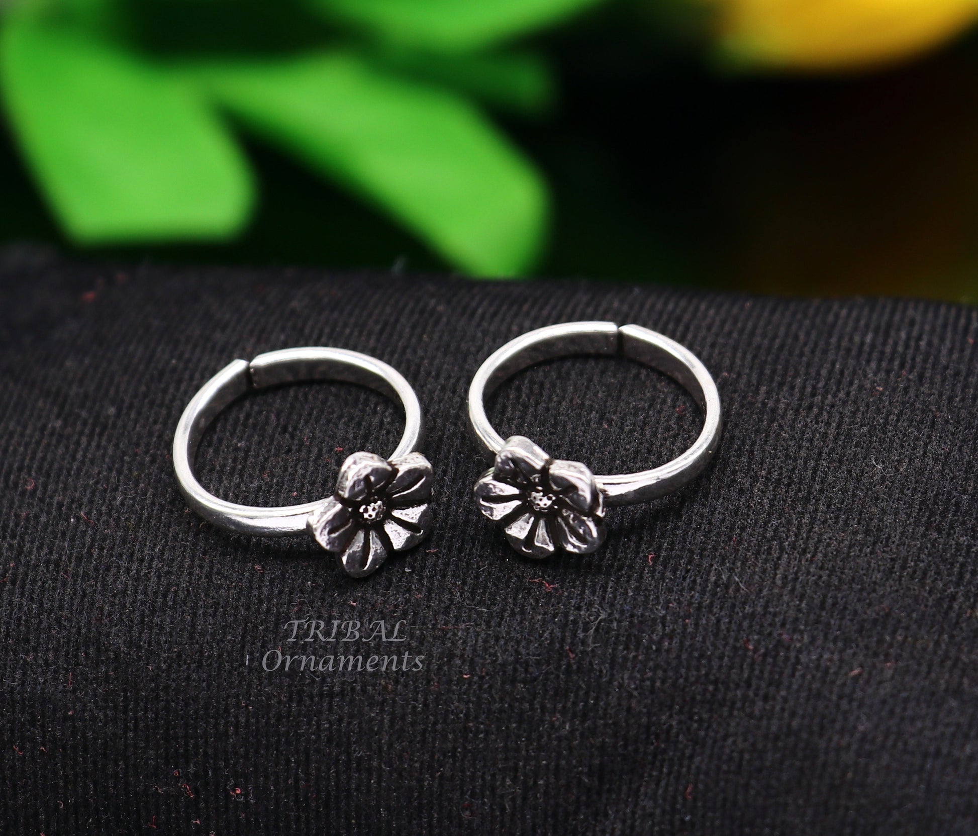 925 sterling silver amazing flower design handmade toe ring, toe band stylish modern women's brides jewelry, india traditional jewelry ytr49 - TRIBAL ORNAMENTS