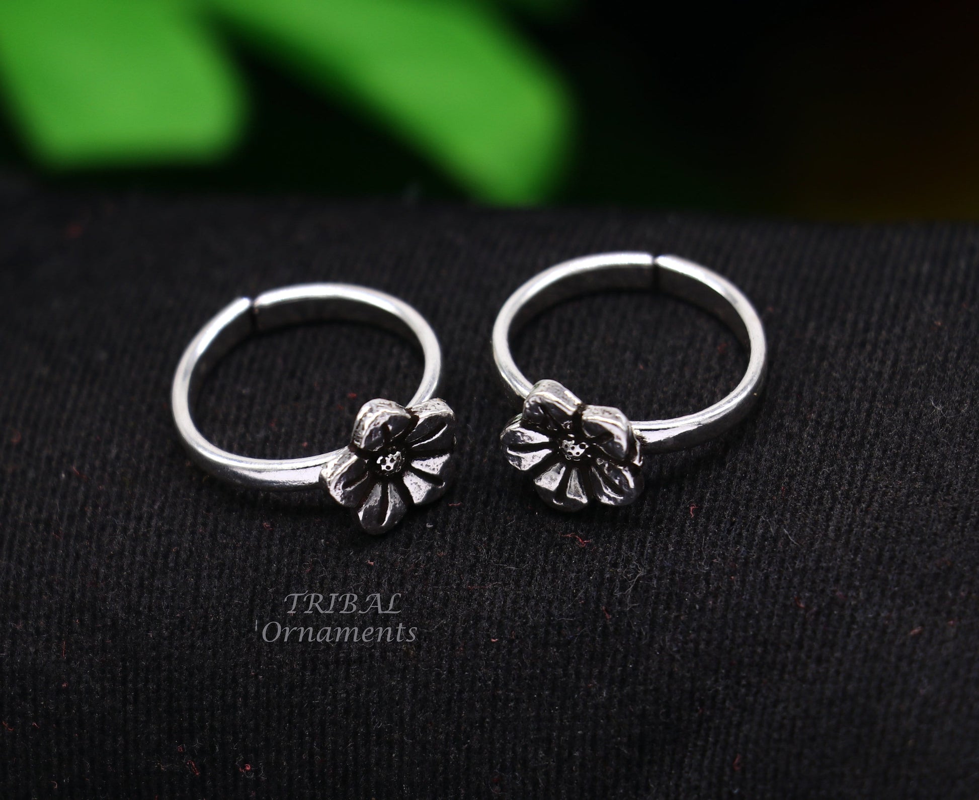 925 sterling silver amazing flower design handmade toe ring, toe band stylish modern women's brides jewelry, india traditional jewelry ytr49 - TRIBAL ORNAMENTS