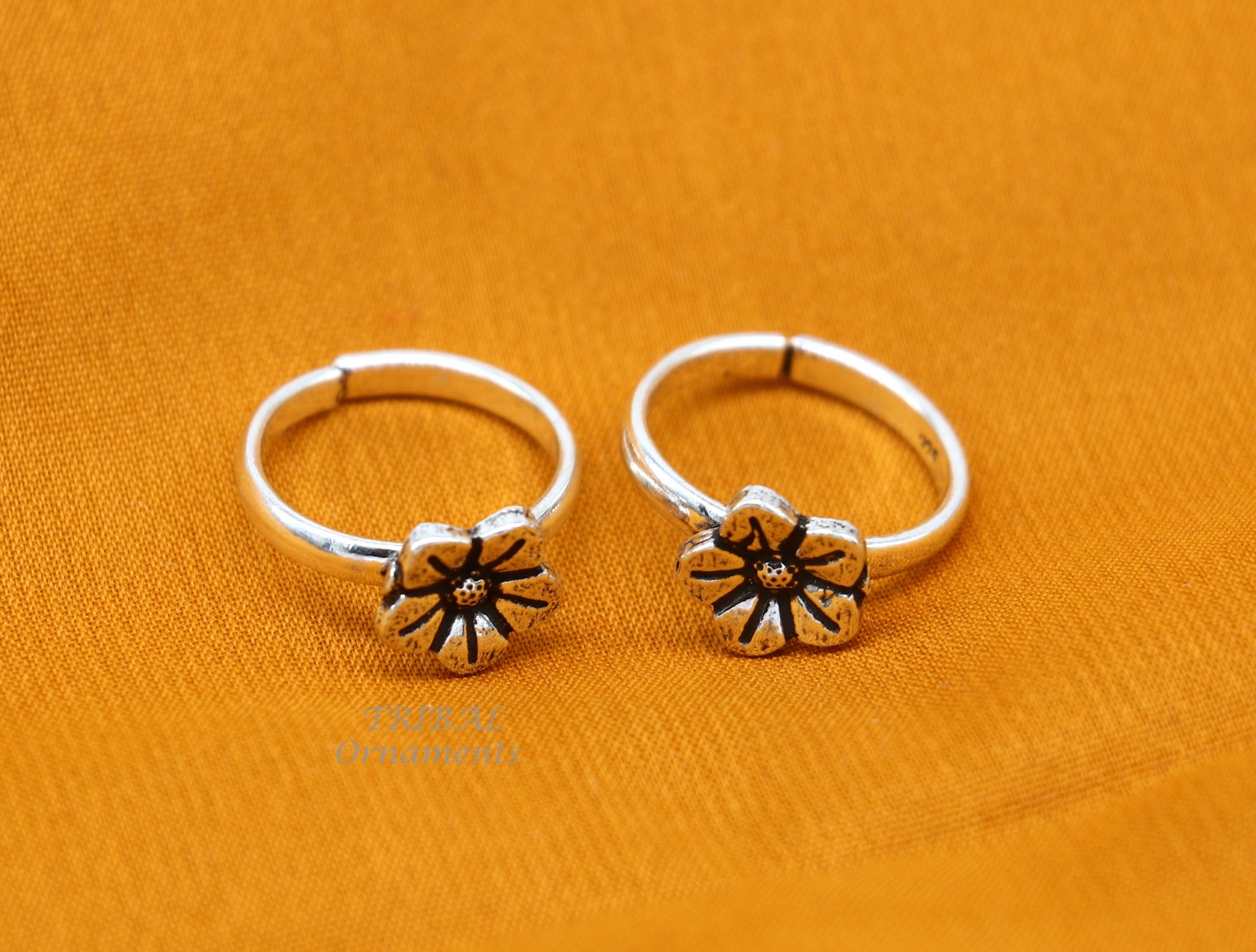 925 sterling silver amazing flower design handmade toe ring, toe band stylish modern women's brides jewelry, india traditional jewelry ytr49 - TRIBAL ORNAMENTS