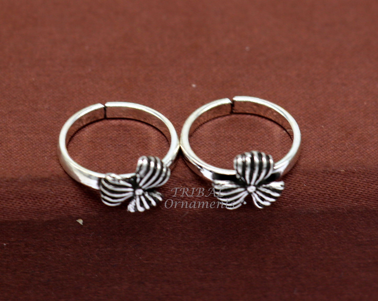 925 sterling silver handmade fabulous flower design toe ring band tribal belly dance vintage style ethnic tribal brides jewelry ytr63 - TRIBAL ORNAMENTS