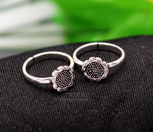 925 sterling silver handmade unique classical stylish vintage tribal ethnic toe ring best brides gifting jewelry ytr68 - TRIBAL ORNAMENTS