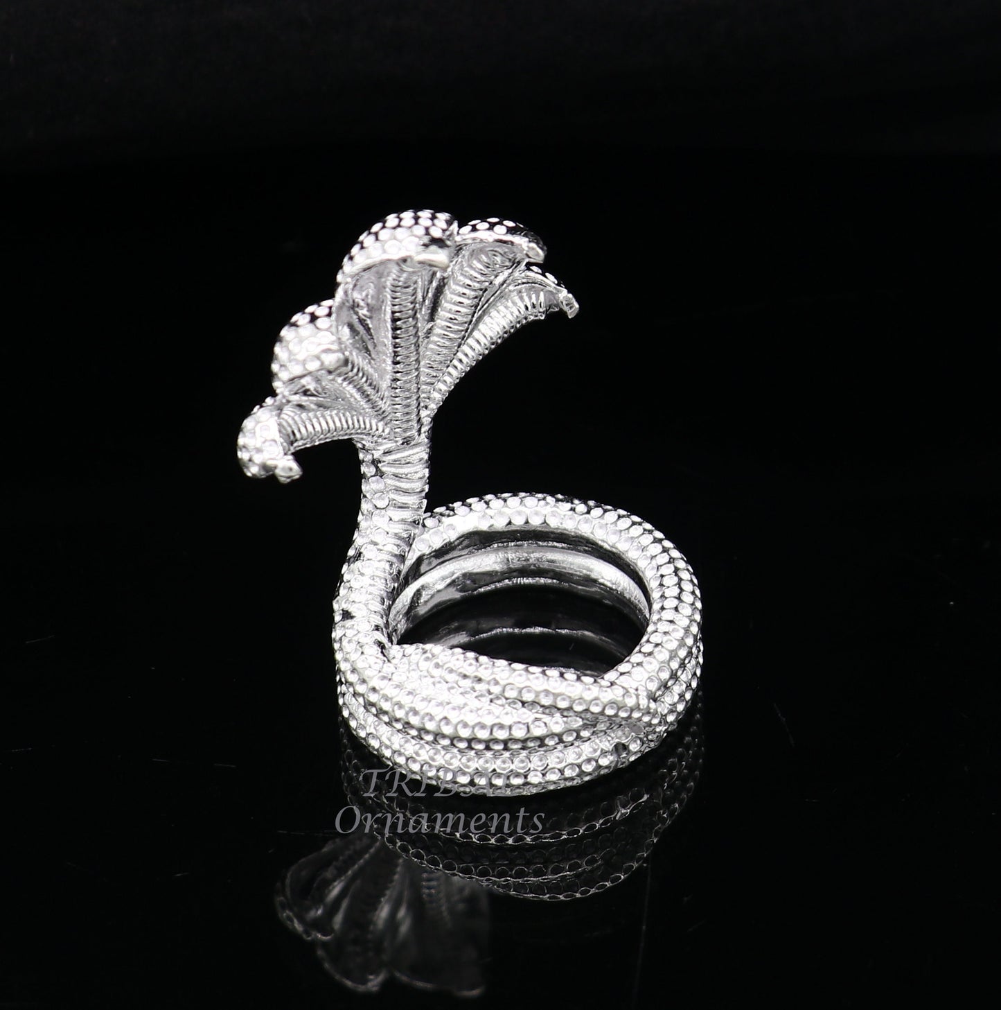 925 Solid silver handmade Divine Sheshnag holy Small snake or shiva snake for puja or worshipping, solid Diwali puja article art564 - TRIBAL ORNAMENTS