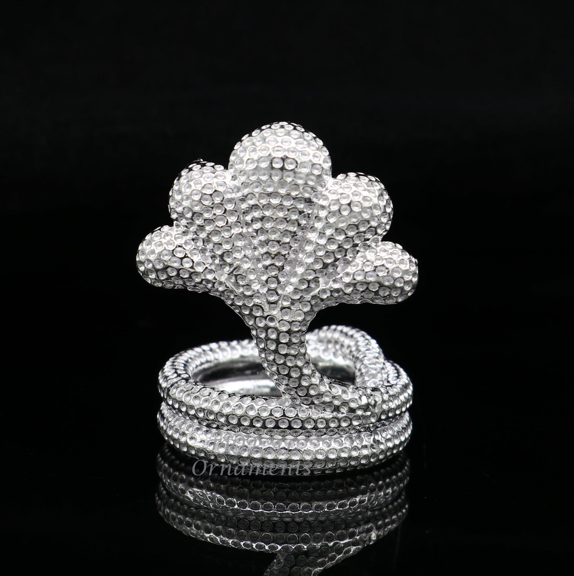 925 Solid silver handmade Divine Sheshnag holy Small snake or shiva snake for puja or worshipping, solid Diwali puja article art564 - TRIBAL ORNAMENTS