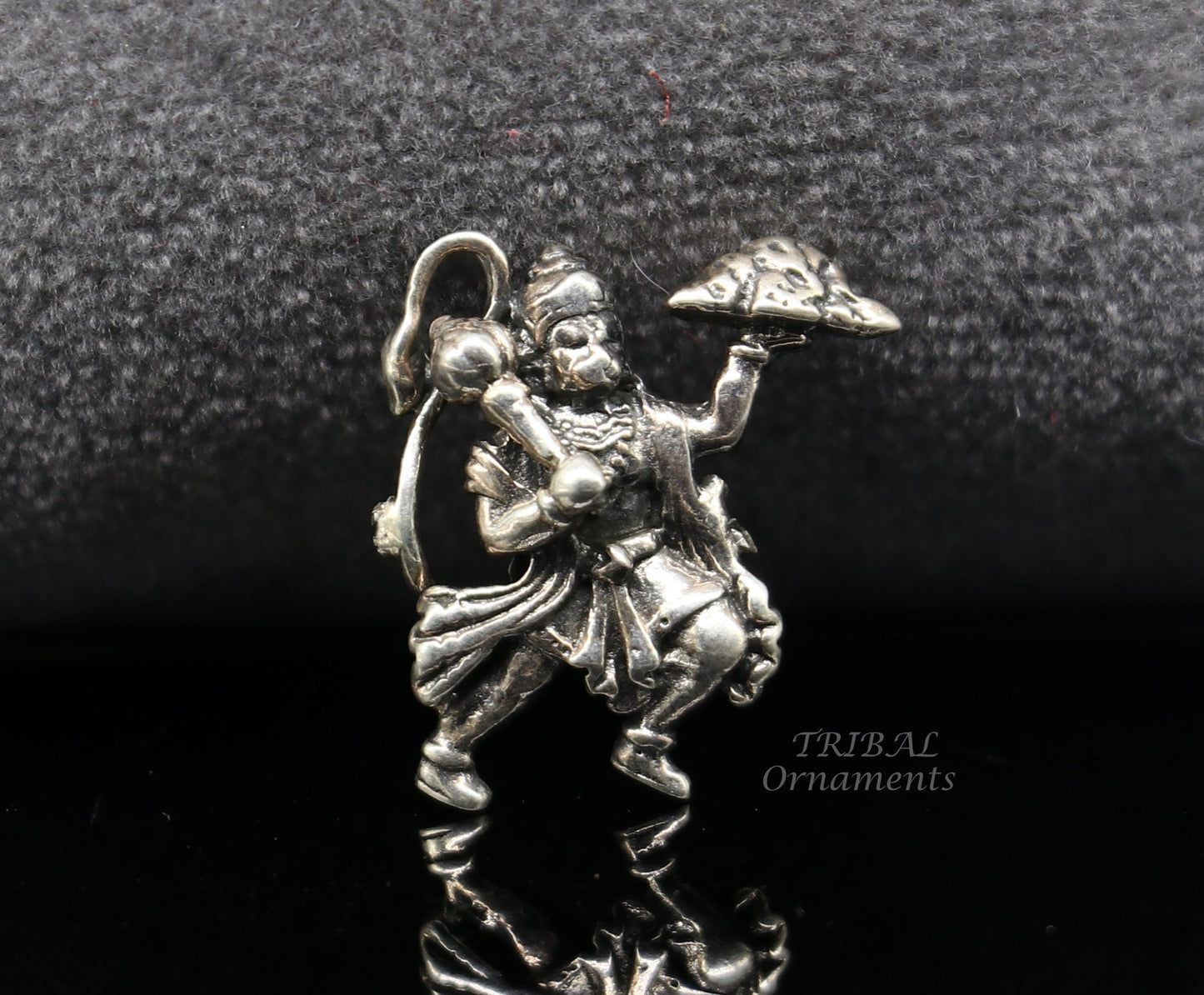925 silver handmade Lord hanuman 2.1 cm small statue, best puja god hanuman statue sculpture home temple puja art, utensils art571 - TRIBAL ORNAMENTS