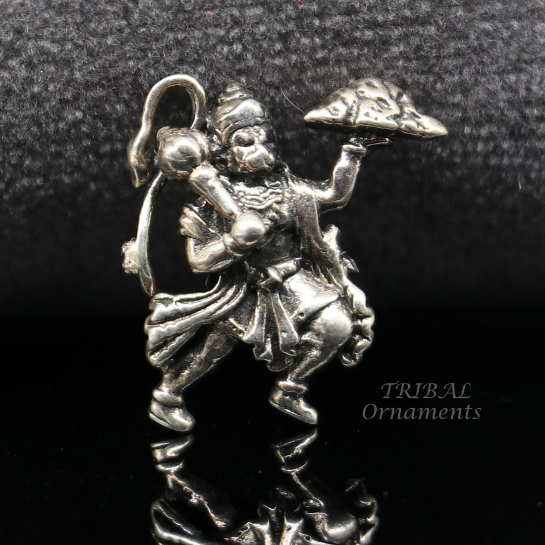 925 silver handmade Lord hanuman 2.1 cm small statue, best puja god hanuman statue sculpture home temple puja art, utensils art571 - TRIBAL ORNAMENTS