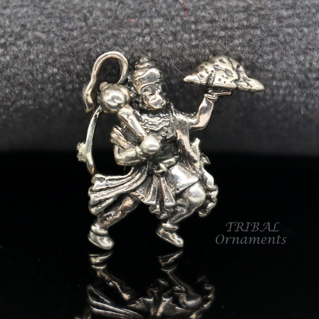 925 silver handmade Lord hanuman 2.1 cm small statue, best puja god hanuman statue sculpture home temple puja art, utensils art571 - TRIBAL ORNAMENTS