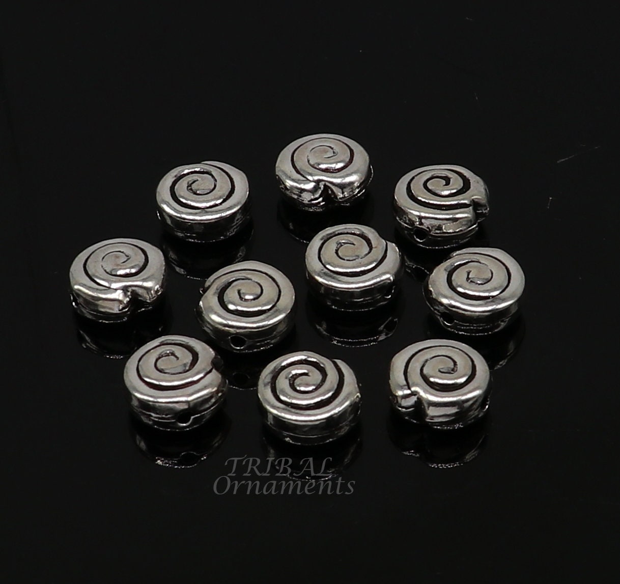 12 mm lot 10 pieces 925 sterling silver fabulous beads drops for custom jewelry making lose beads bd23 - TRIBAL ORNAMENTS