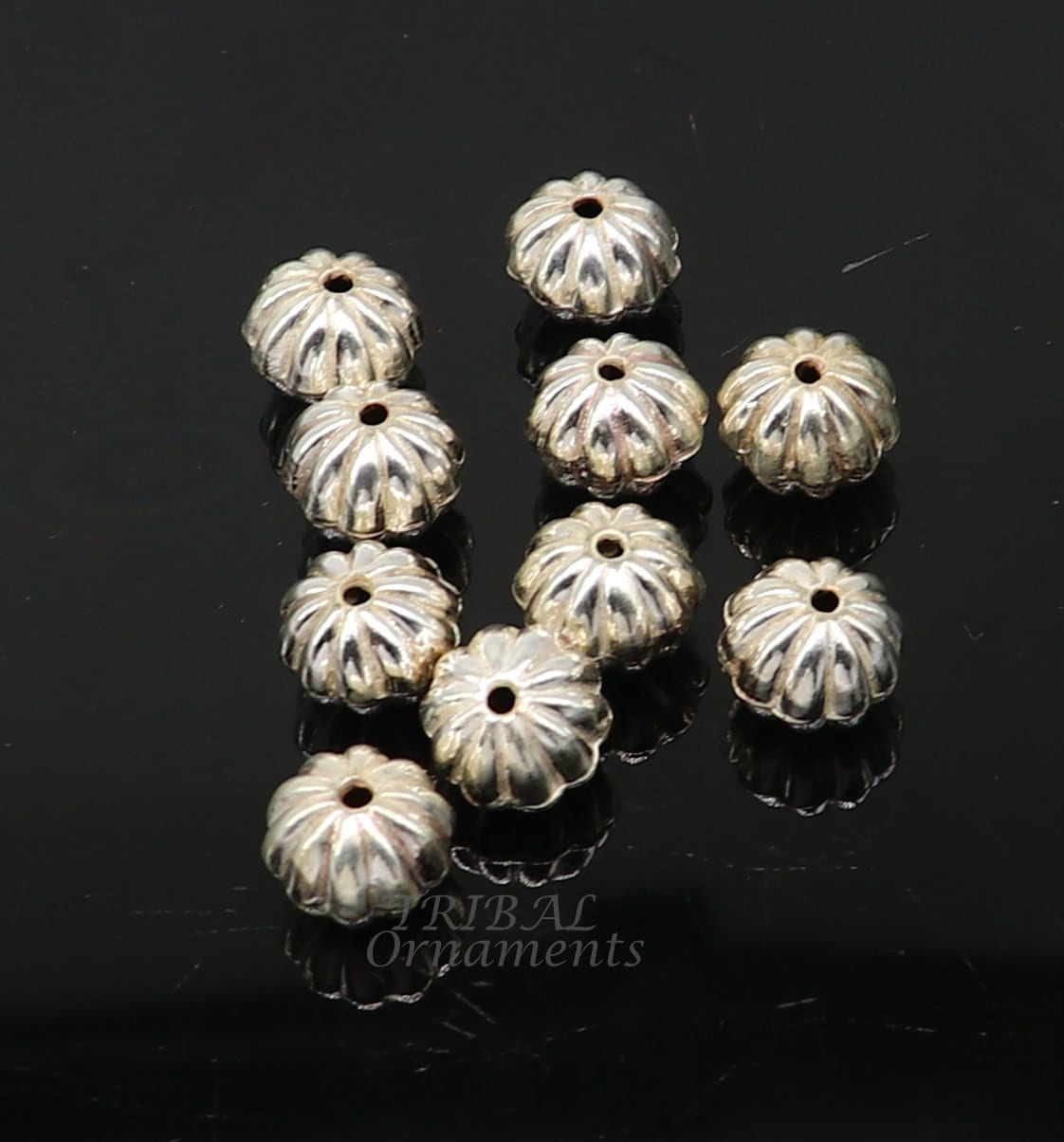 11 mm lot 10 pieces 925 sterling silver fabulous beads drops for jewelry Customization or unique jewelry making lose beads bd24 - TRIBAL ORNAMENTS