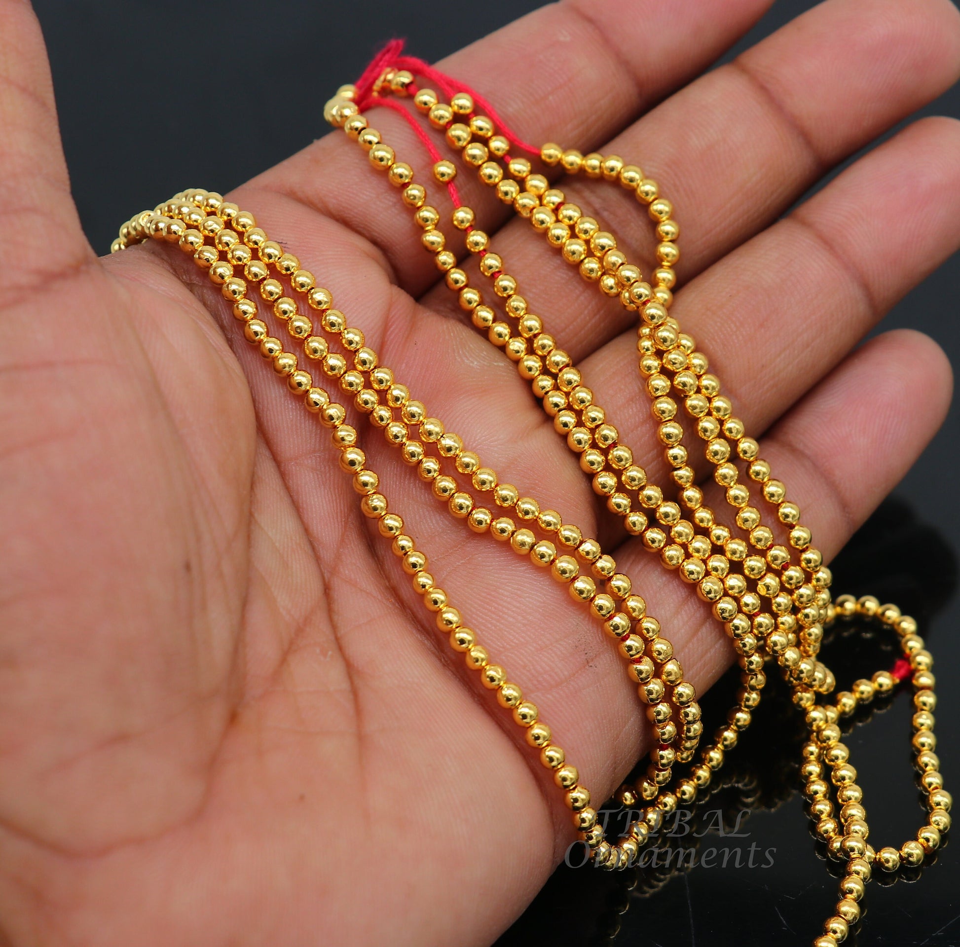lot 20 pieces 3mm gold beads Vintage handmade loose beads ethnic designer 22k yellow gold beads or ball for custom jewelry making bd25 - TRIBAL ORNAMENTS