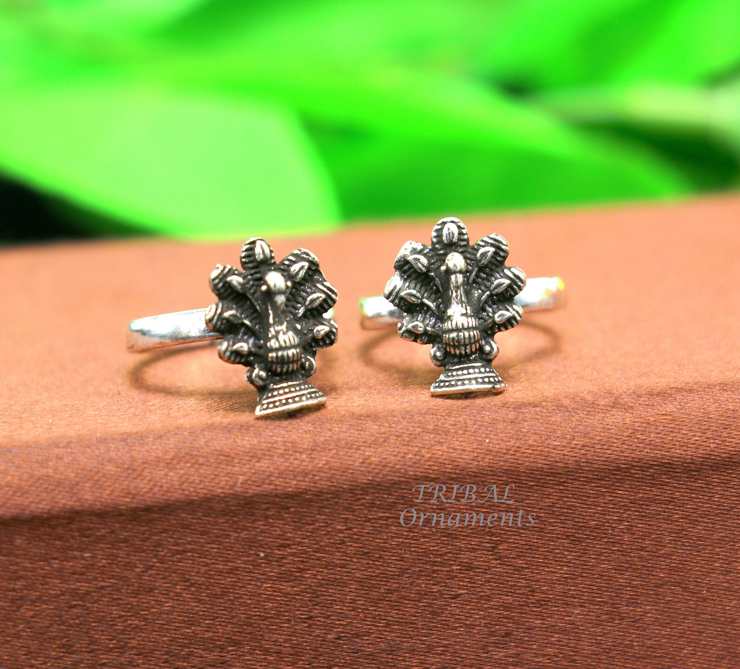 925 sterling silver handmade fabulous dancing peacock design toe ring band tribal belly dance vintage style ethnic jewelry ytr30 - TRIBAL ORNAMENTS