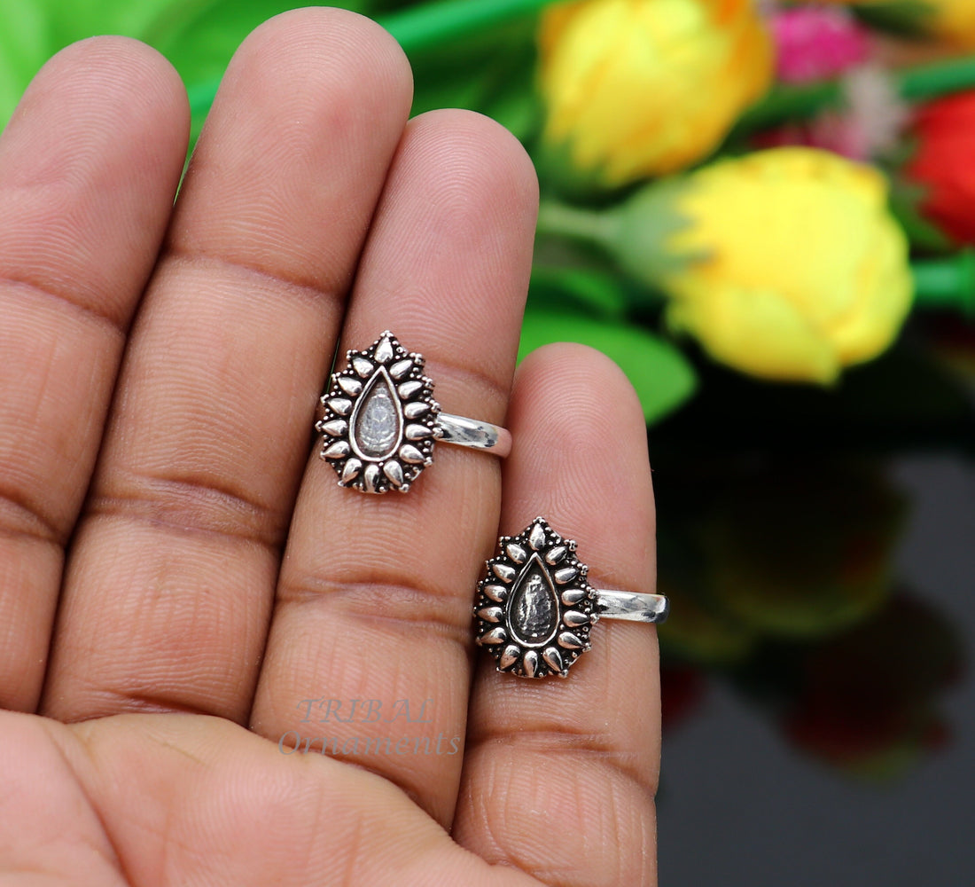 Fabulous vintage design stylish 925 sterling silver brides gifting adjustable toe ring, best wedding gift or daily use ethnic jewelry ytr57 - TRIBAL ORNAMENTS