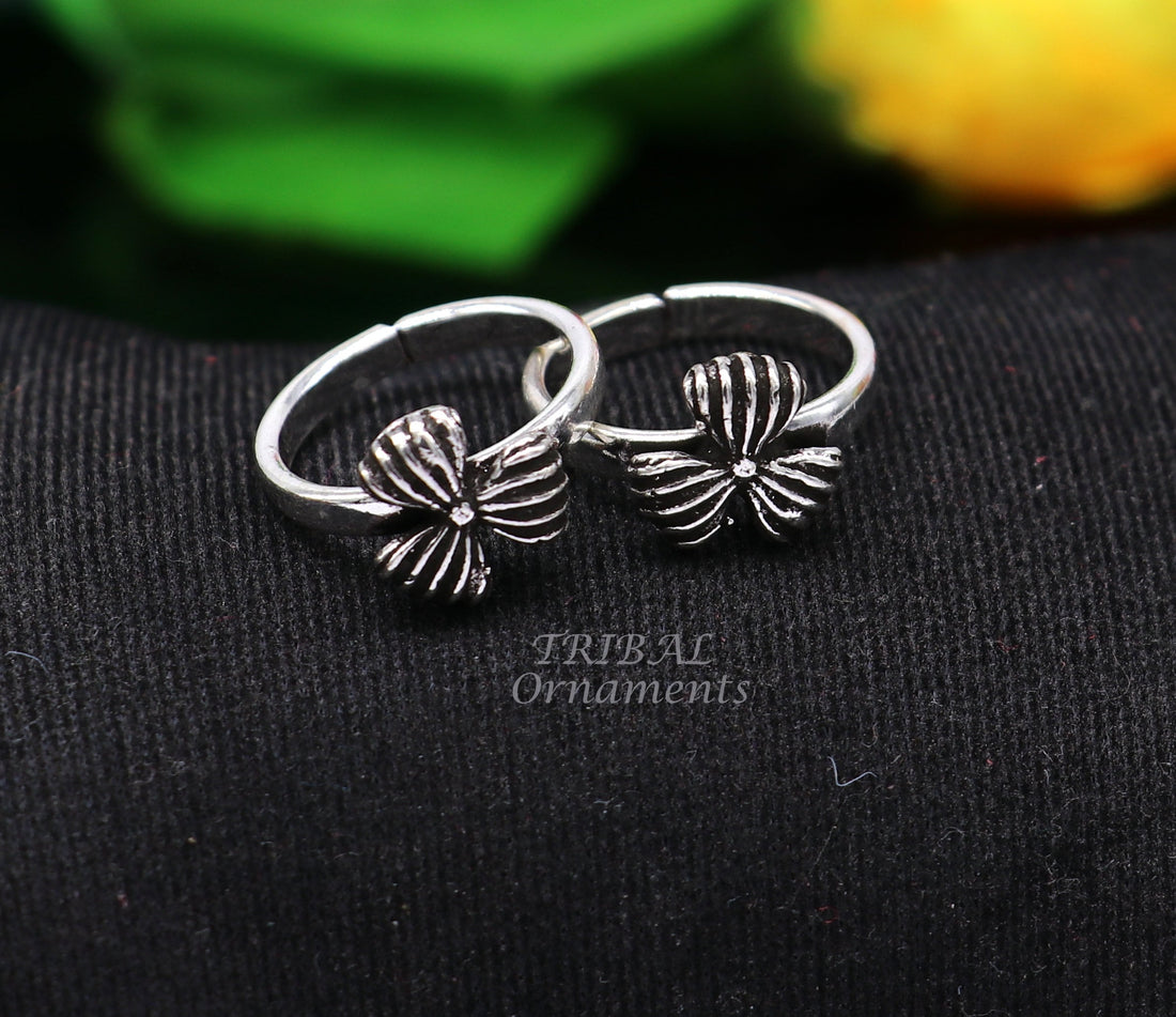 925 sterling silver handmade fabulous flower design toe ring band tribal belly dance vintage style ethnic tribal brides jewelry ytr63 - TRIBAL ORNAMENTS