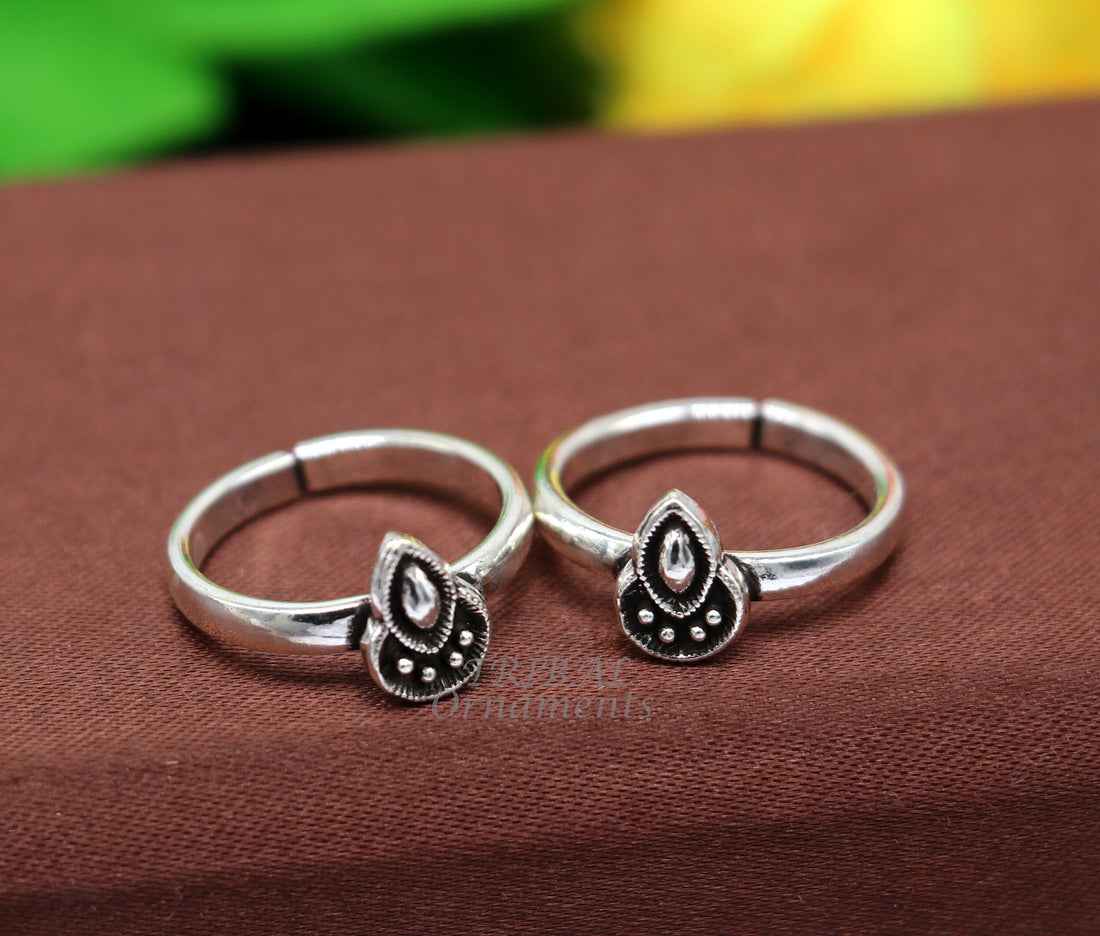 925 sterling silver handmade unique classical design vintage tribal ethnic toe ring best brides gifting jewelry ytr70 - TRIBAL ORNAMENTS