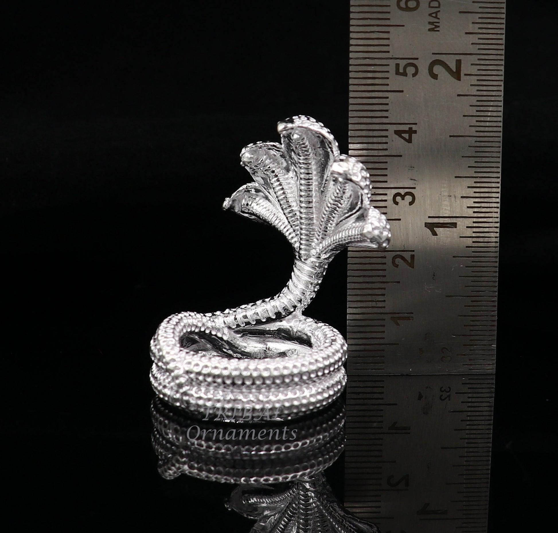 925 Solid silver handmade Divine Sheshnag holy Small snake or shiva snake for puja or worshipping, solid Diwali puja article art564 - TRIBAL ORNAMENTS