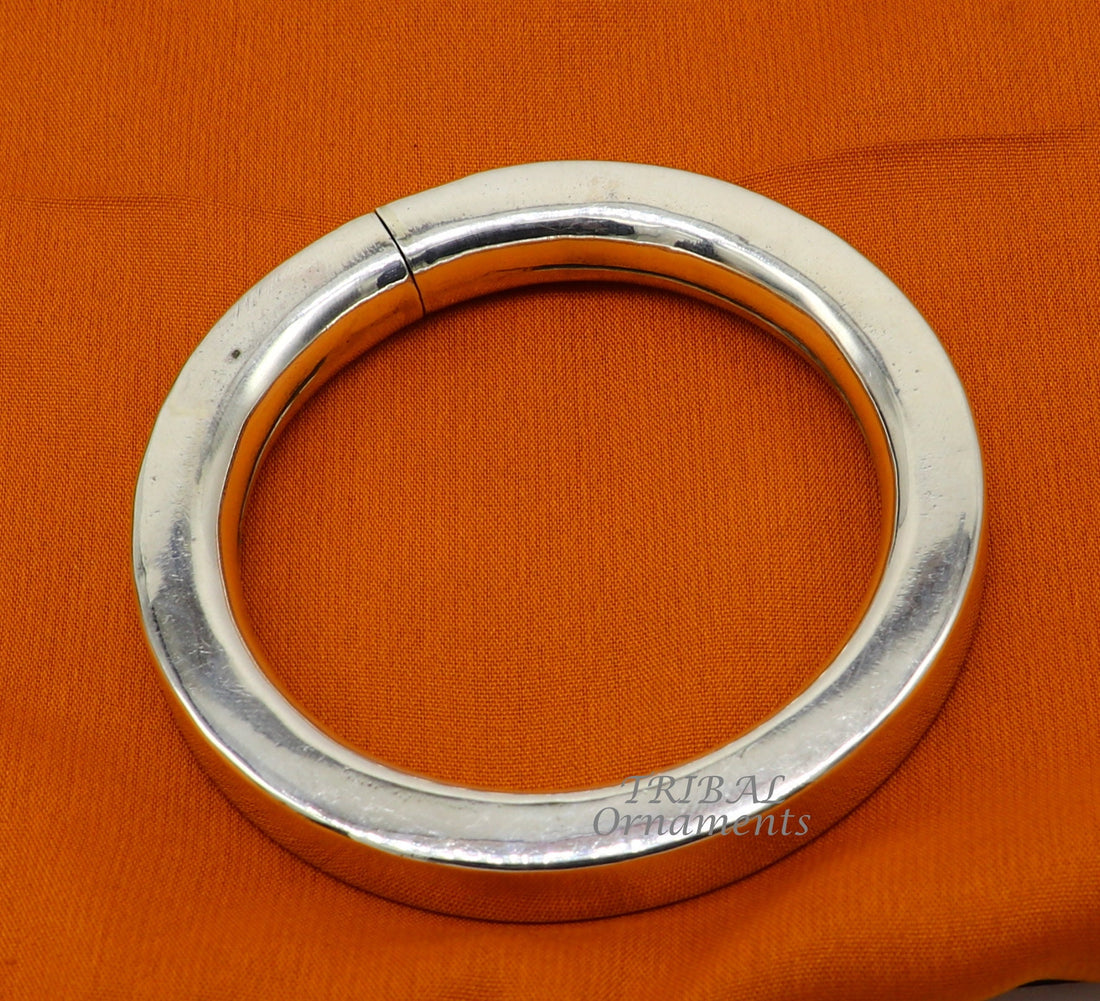 925 sterling silver handmade plain shine bright bangle bracelet kada excellent personalized gifting custom made unisex jewelry nsk573 - TRIBAL ORNAMENTS