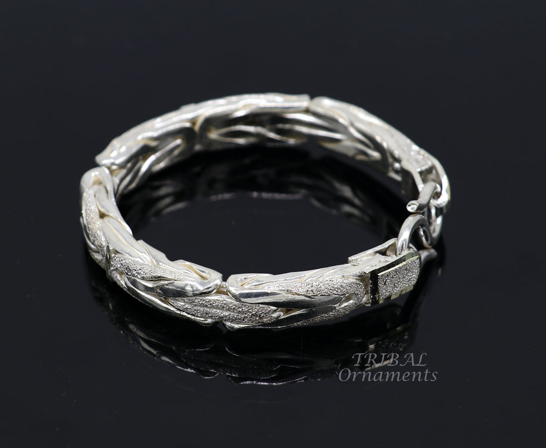 925 Solid Sterling silver handmade vintage style bangle bracelet kada tribal jewelry best for men's gifting silver articles nsk553 - TRIBAL ORNAMENTS