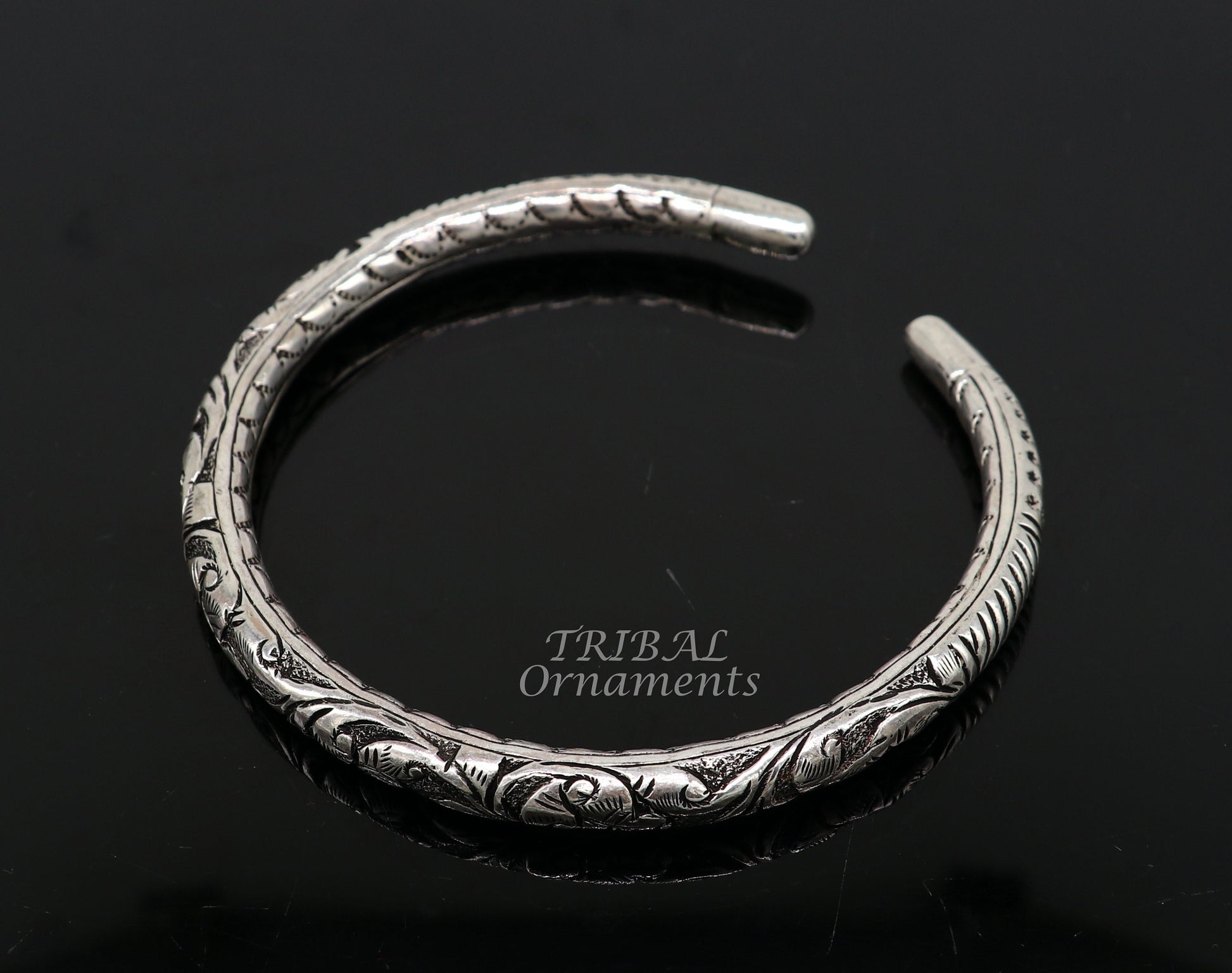 925 sterling silver Vintage antique design handmade gorgeous oxidized foot kada ankle bracelet tribal ethnic silver jewelry nsfk71 - TRIBAL ORNAMENTS