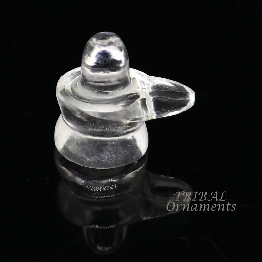 Amazing Natural sphatik crystal stone divine lor shiva lingam statue, amazing sphatik lingam puja article for wealth and prosperity stna21 - TRIBAL ORNAMENTS