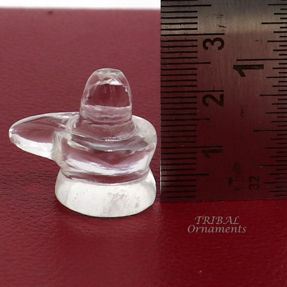 Amazing Natural sphatik crystal stone divine lor shiva lingam statue, amazing sphatik lingam puja article for wealth and prosperity stna21 - TRIBAL ORNAMENTS