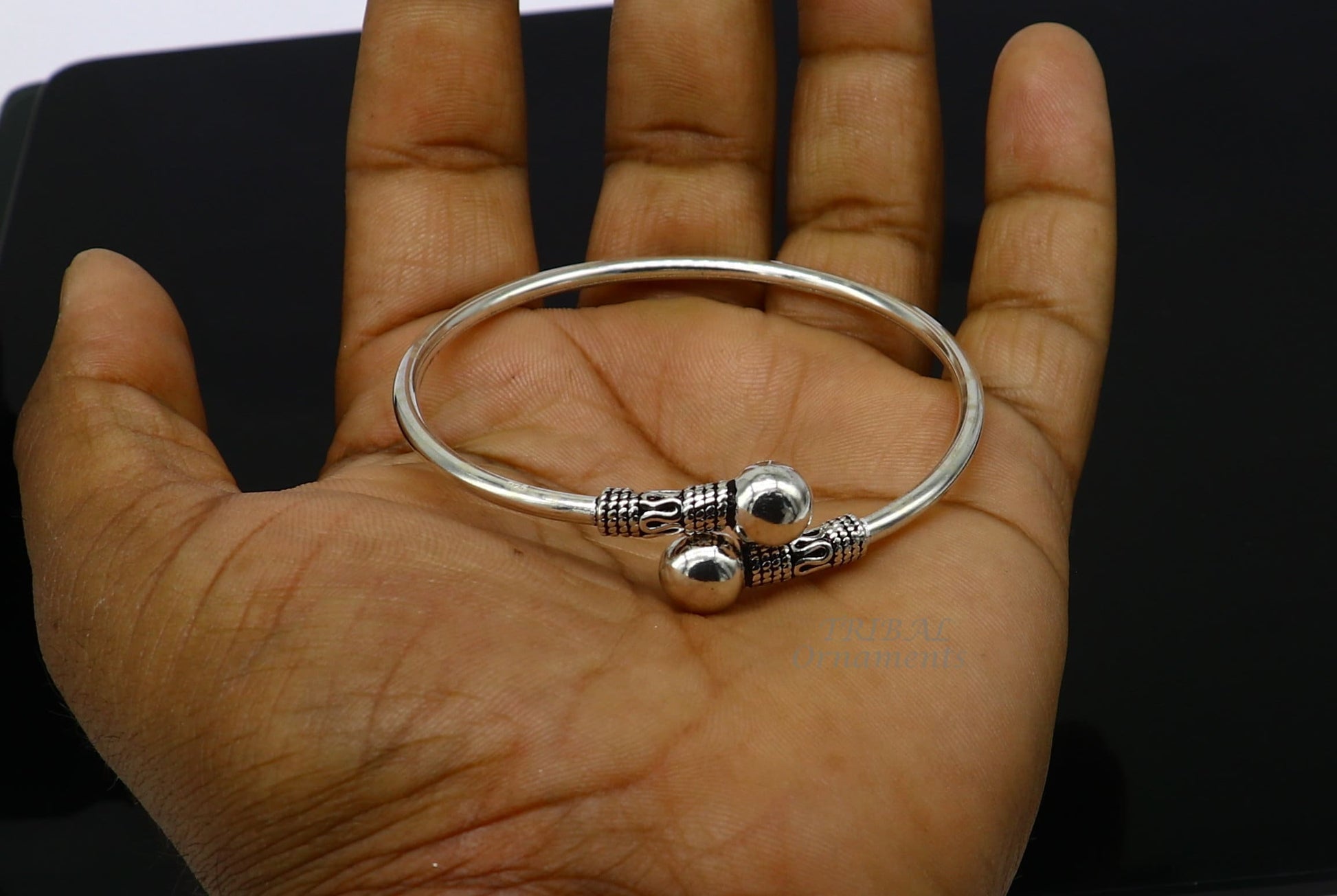 925 sterling silver fabulous bangle bracelet kada amazing Cuff bracelet best gifting girl's kada nsk595 - TRIBAL ORNAMENTS