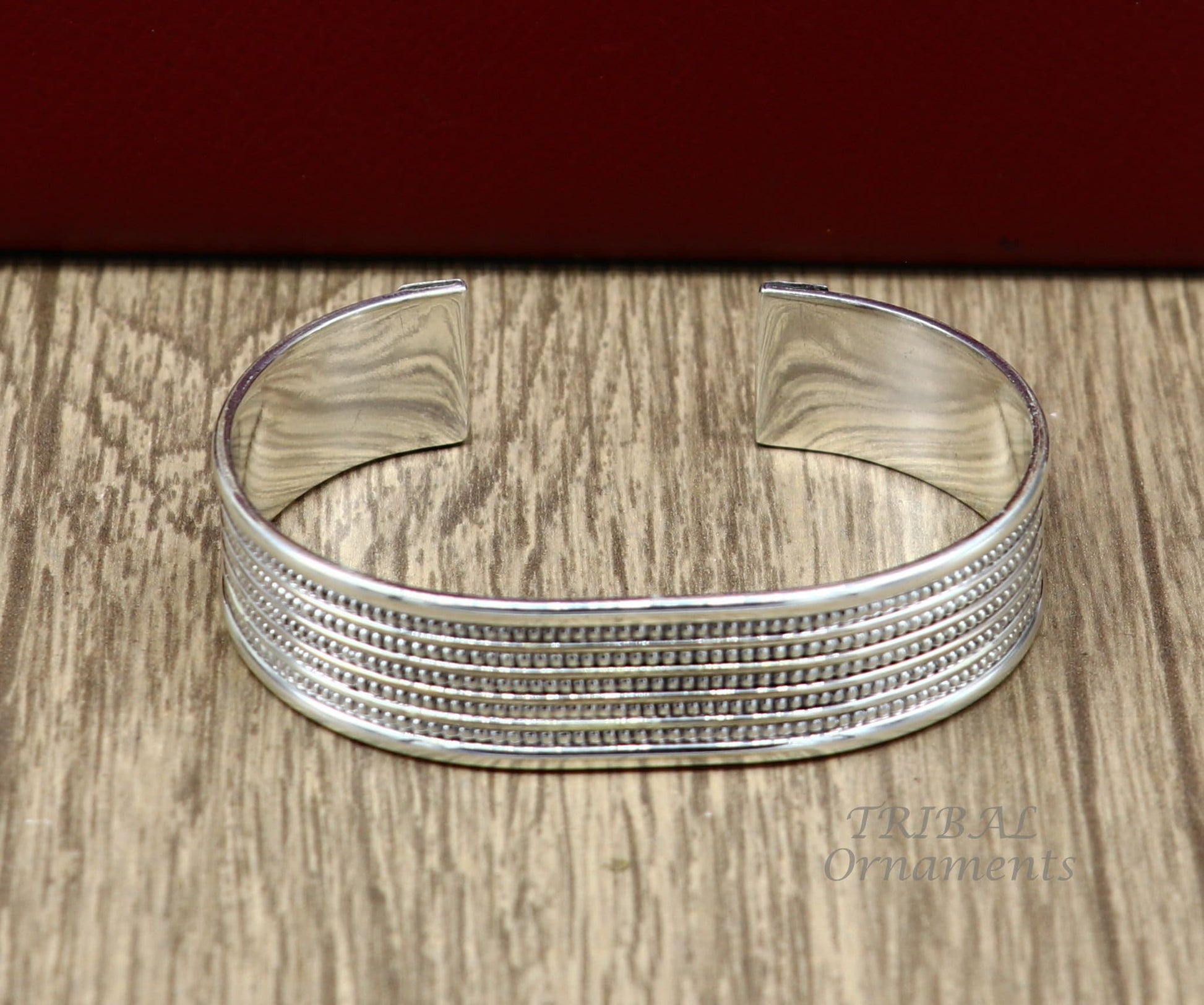 925 sterling silver handmade adjustable open face kada bangle cuff bracelet, elegant unisex personalized gifting cuff jewelry cuff143 - TRIBAL ORNAMENTS