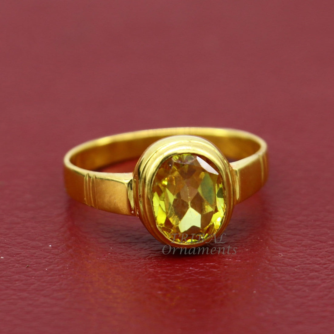 22karat yellow gold handmade real genuine yellow citrine stone ring, gorgeous unisex personalized ring, Astro ring astrological ring ring41 - TRIBAL ORNAMENTS