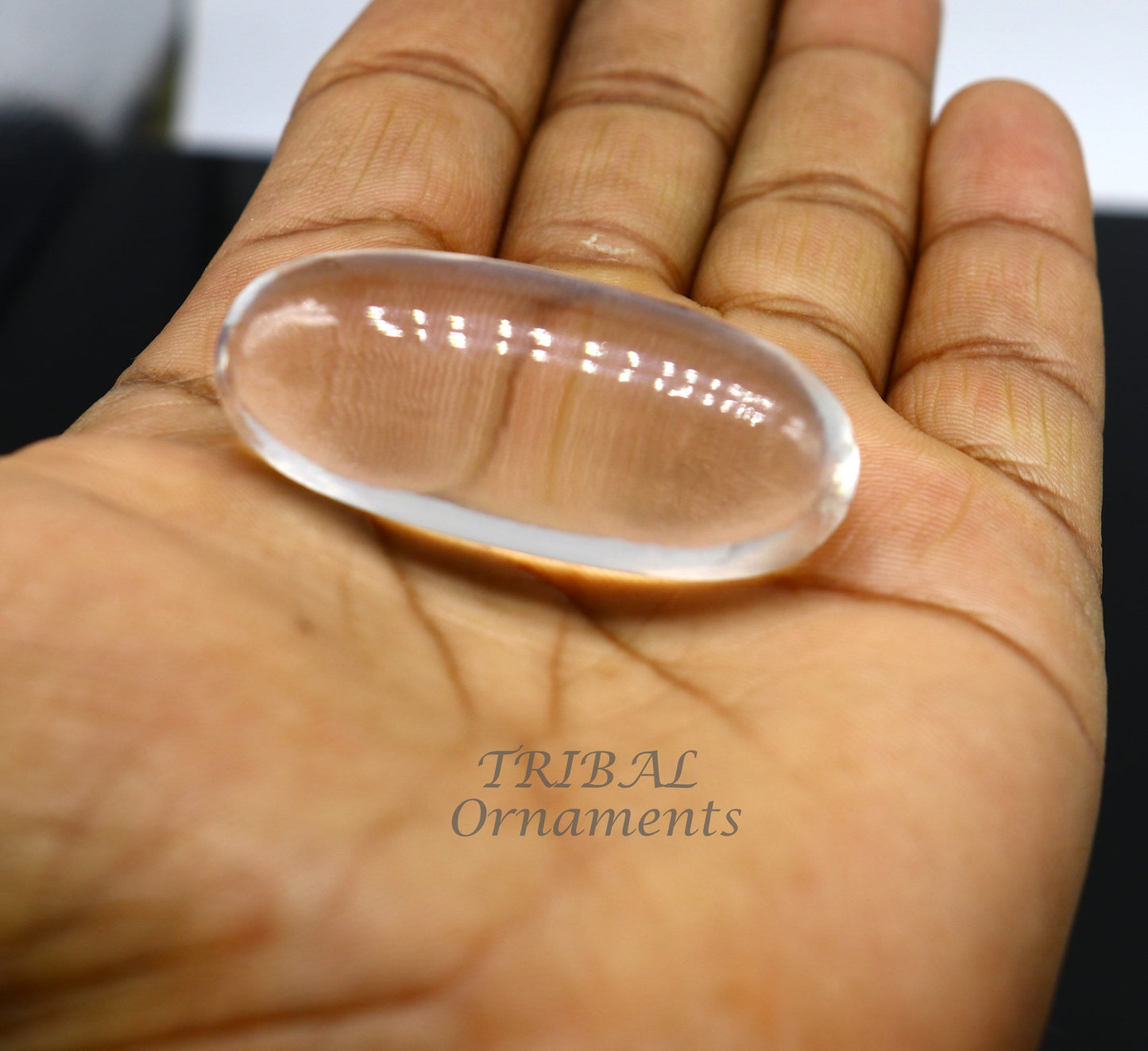 Natural sphatik crystal stone divine lor shiva lingam statue, amazing sphatik lingam puja article for wealth and prosperity stna23 - TRIBAL ORNAMENTS