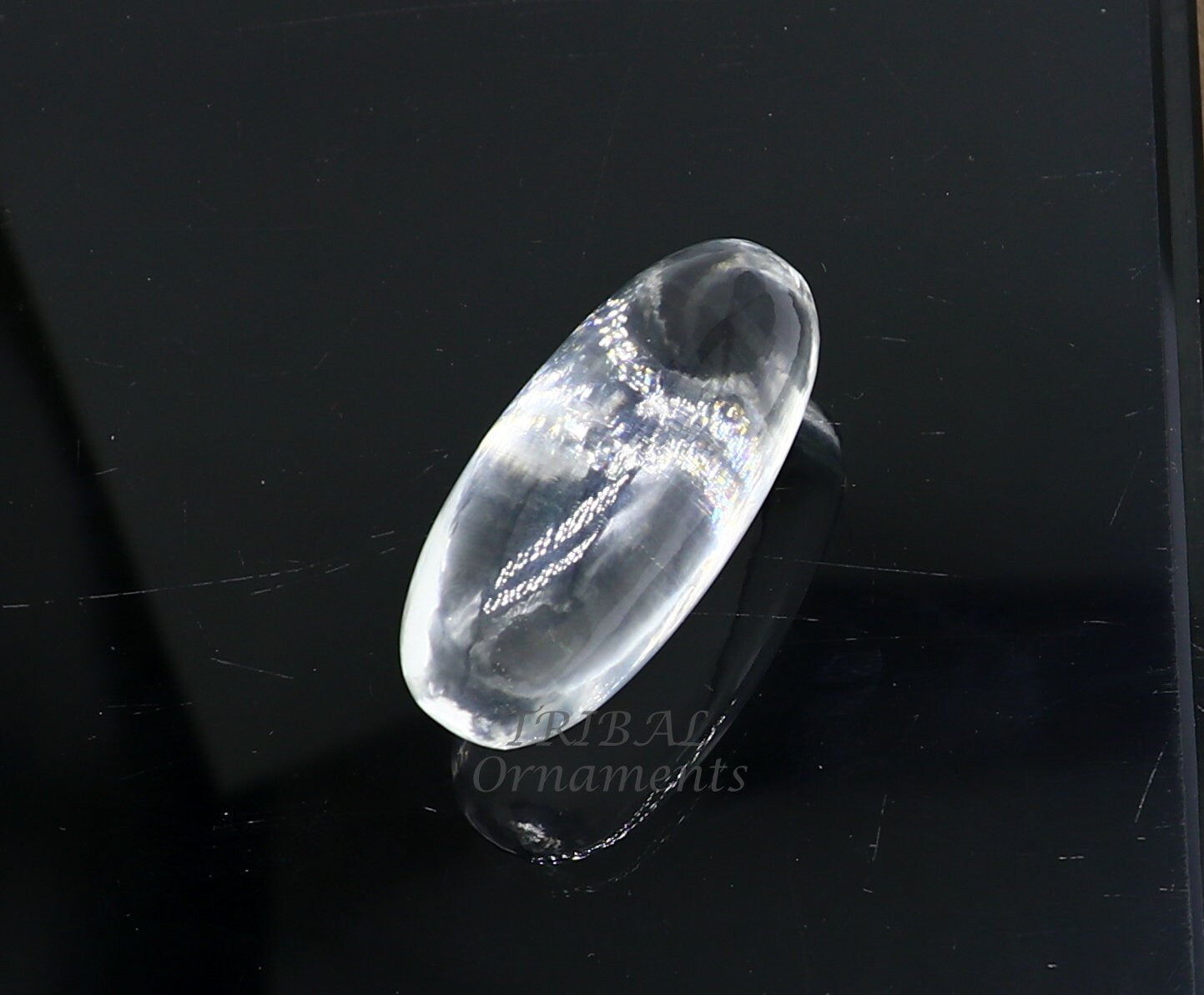 Divine Natural sphatik crystal stone divine lord shiva lingam statue, amazing sphatik lingam puja article for wealth and prosperity stna24 - TRIBAL ORNAMENTS