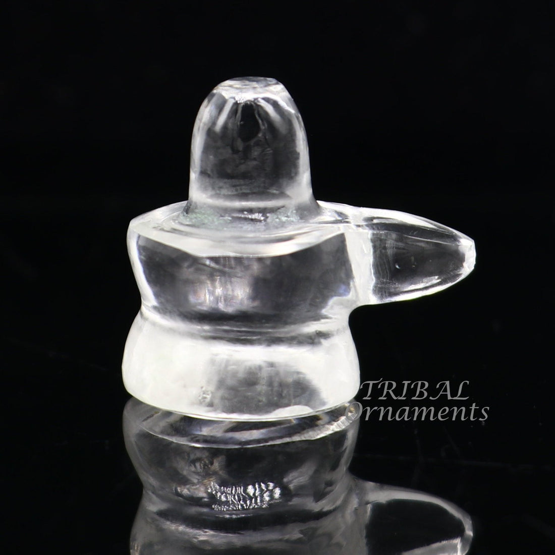 Amazing Natural sphatik crystal stone divine lor shiva lingam statue, amazing sphatik lingam puja article for wealth and prosperity stna21 - TRIBAL ORNAMENTS