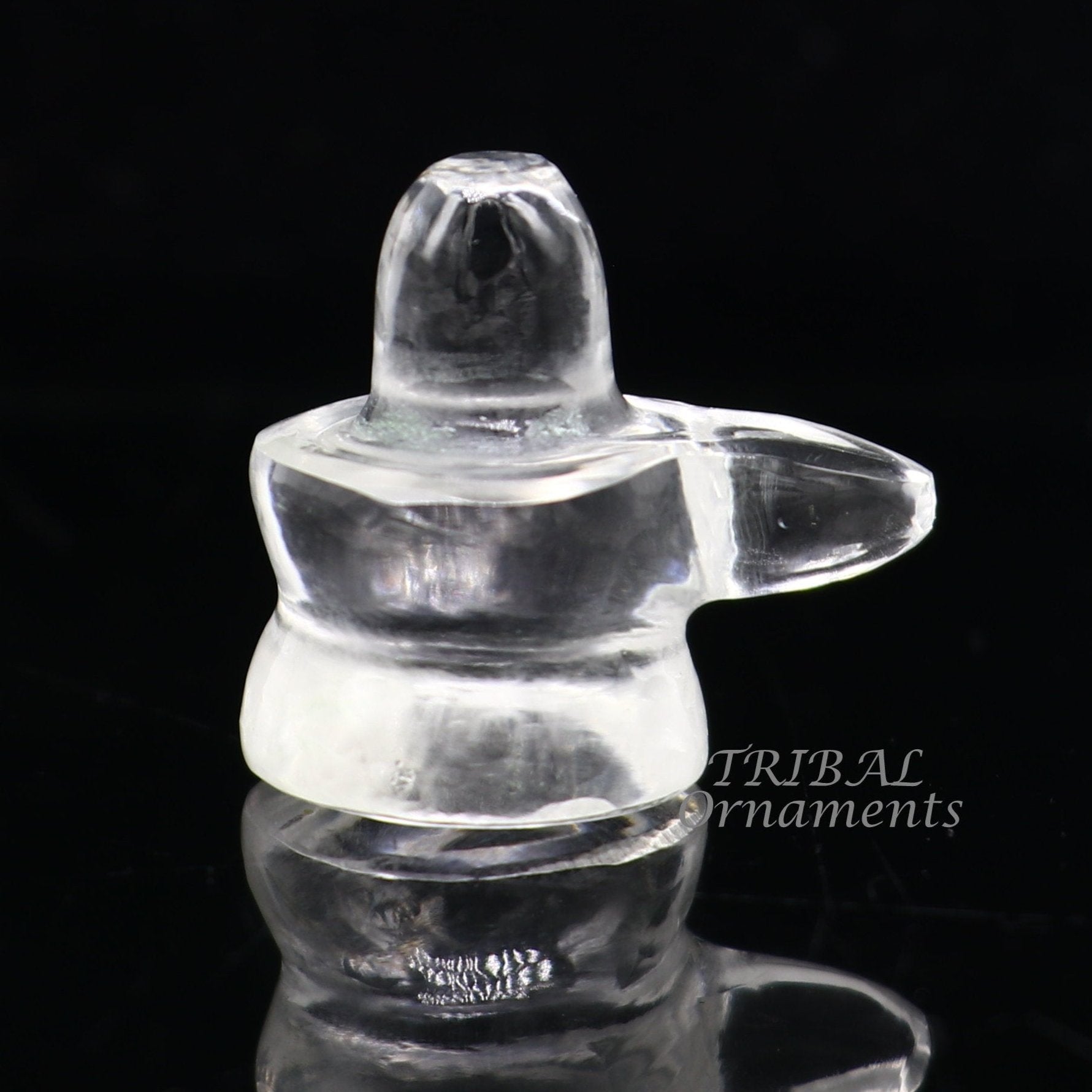 Amazing Natural sphatik crystal stone divine lor shiva lingam statue, amazing sphatik lingam puja article for wealth and prosperity stna21 - TRIBAL ORNAMENTS