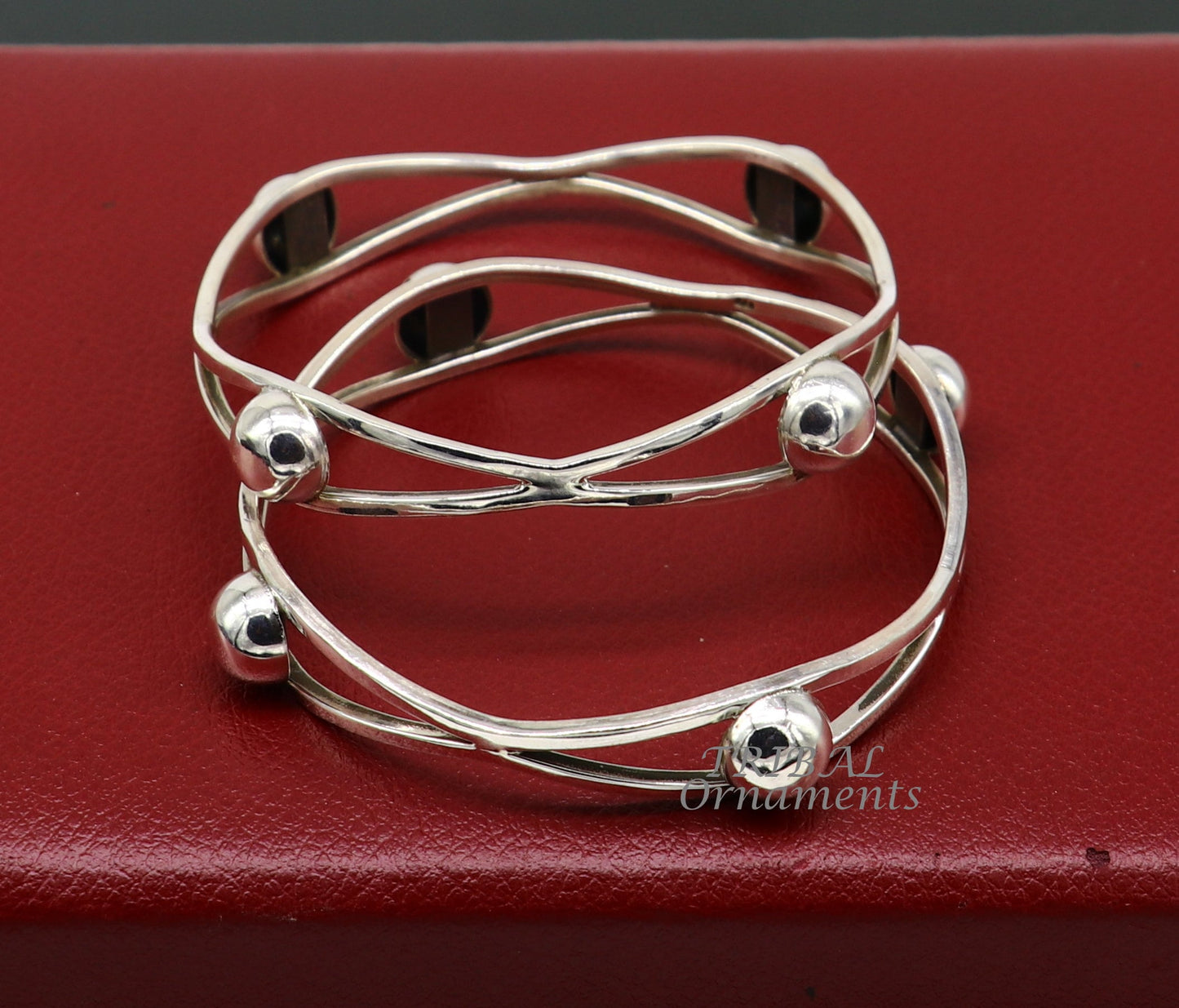 925 sterling silver flower design unique style handmade bangle bracelet, best brides collection wedding jewelry from india nba343 - TRIBAL ORNAMENTS