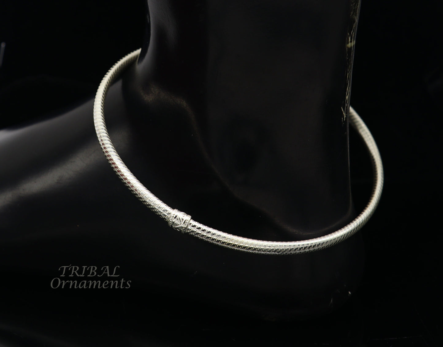 Sterling silver Handmade Vintage design indian traditional silver women's customized foot kada ankle kada bracelet tribal jewelry nsfk74 - TRIBAL ORNAMENTS